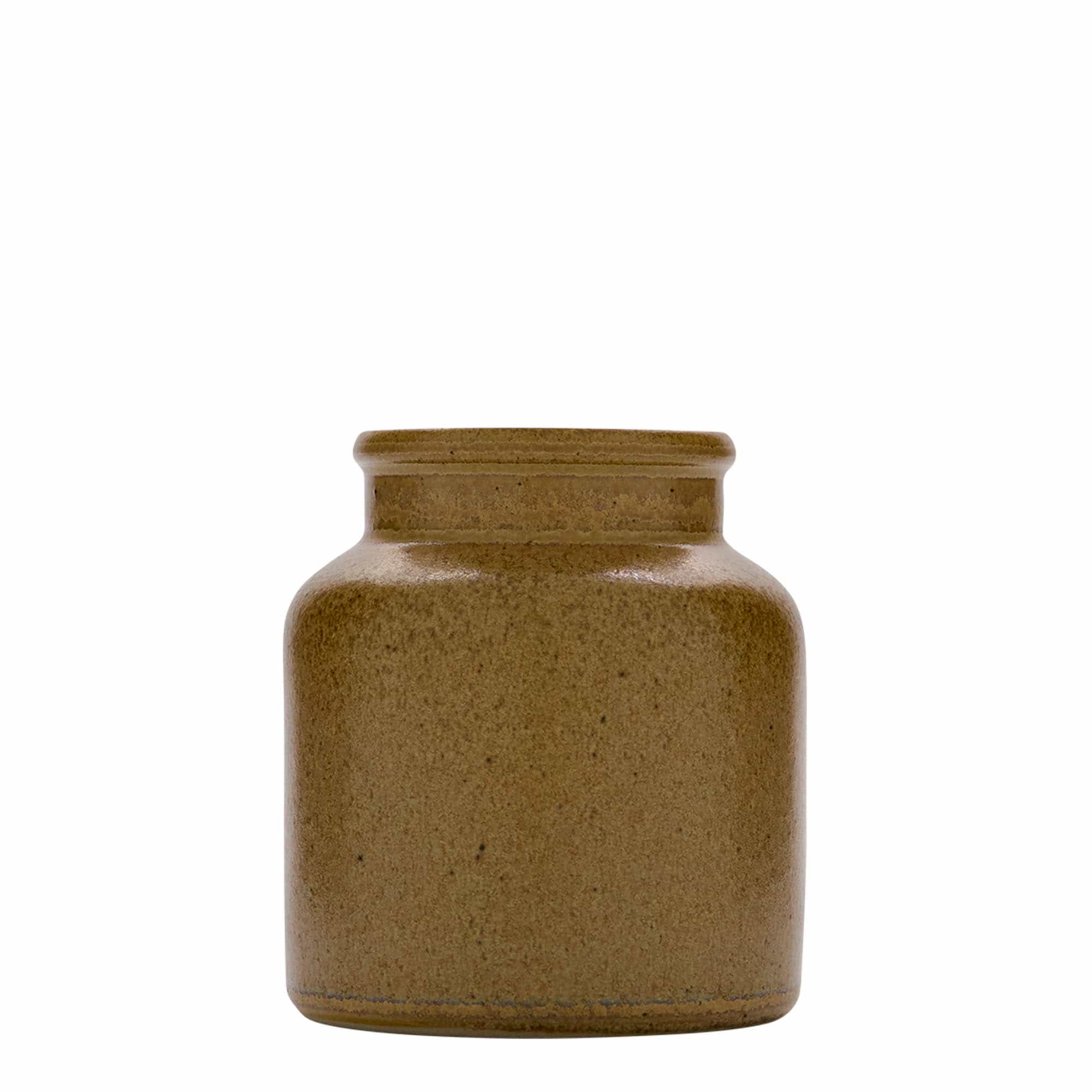 270 ml Vasetto in ceramica/grès, marrone-cristallo, imboccatura: coperchio a calotta