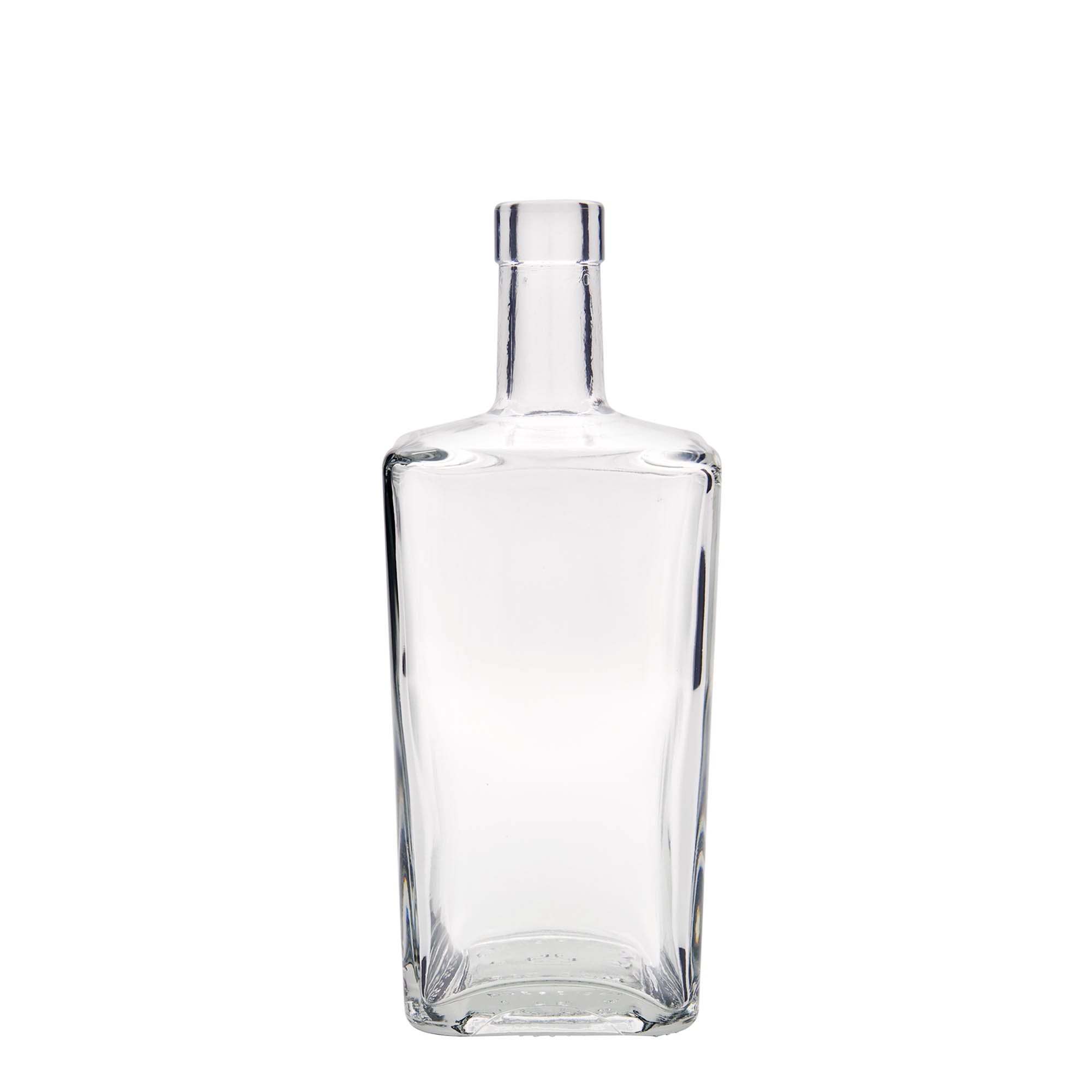 Bottiglia di vetro da 700 ml 'Noel', quadrata, bocca: sughero Bottiglia di vetro da 700 ml 'Noel', quadrata, bocca: sughero