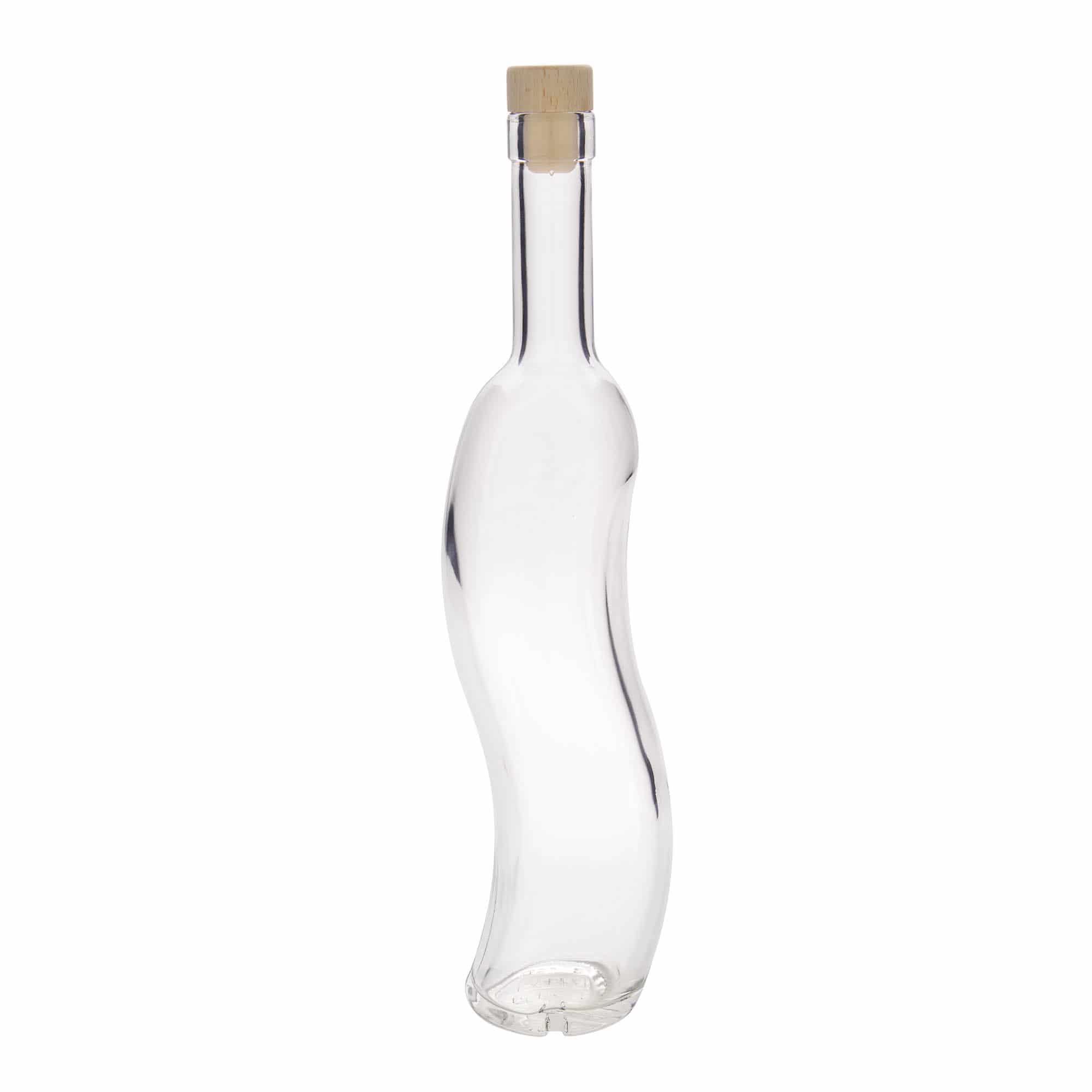 500 ml Bottiglia di vetro 'La-Ola', semicircolare, imboccatura: fascetta