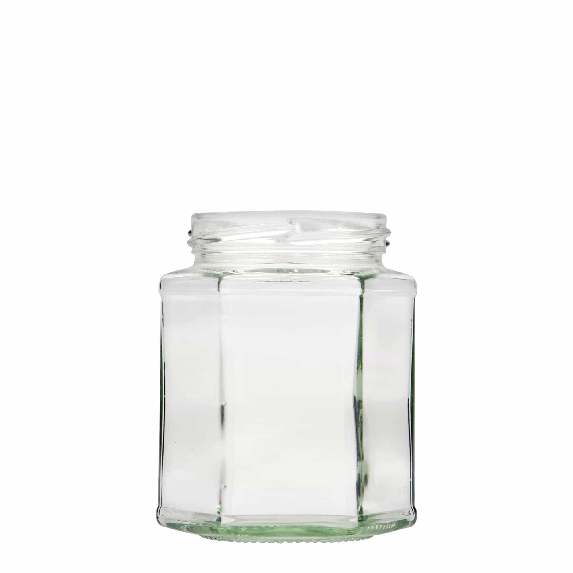 324 ml Vasetto esagonale, vetro, imboccatura: Twist-Off (TO 66)