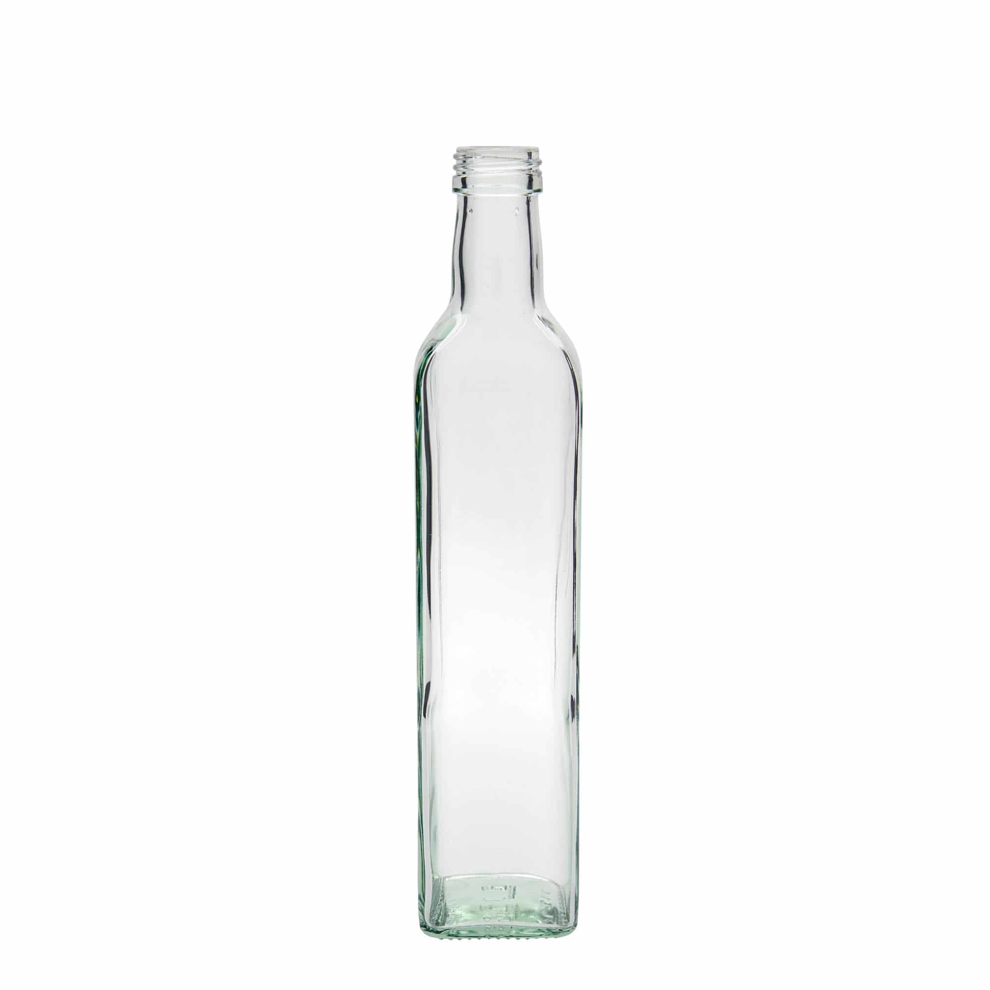 500 ml Bottiglia 'Marasca', vetro, quadrata, imboccatura: PP 31,5 500 ml Bottiglia 'Marasca', vetro, quadrata, imboccatura: PP 31,5