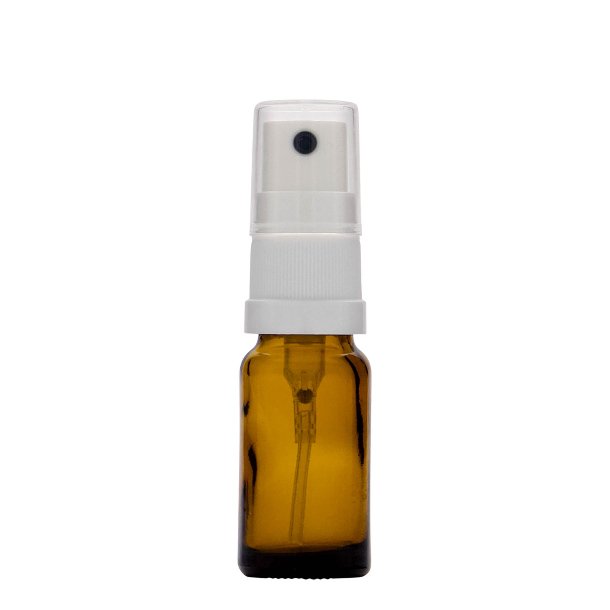 Flacone spray 10 ml medico, vetro, marrone, bocca: DIN 18