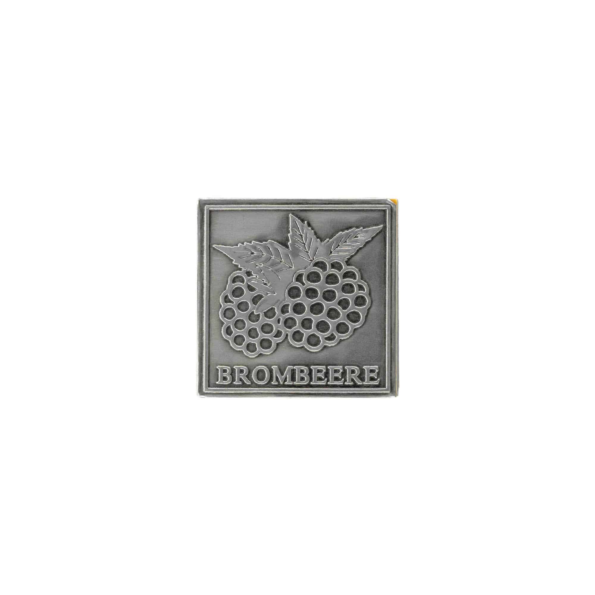 Etichetta in stagno 'More', quadrata, metallo, argento Etichetta in stagno 'More', quadrata, metallo, argento