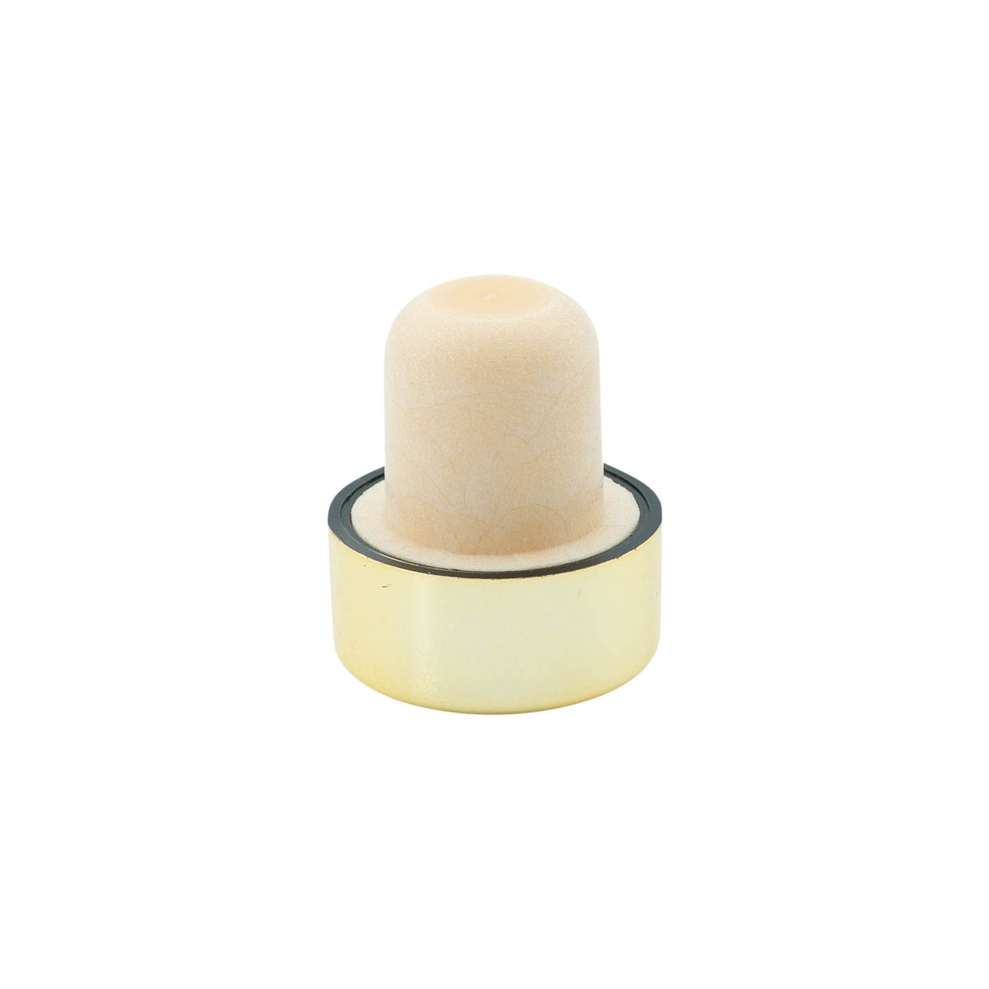 Tappo a vite in sughero 19 mm, plastica, oro, per bocca: sughero Tappo a vite in sughero 19 mm, plastica, oro, per bocca: sughero