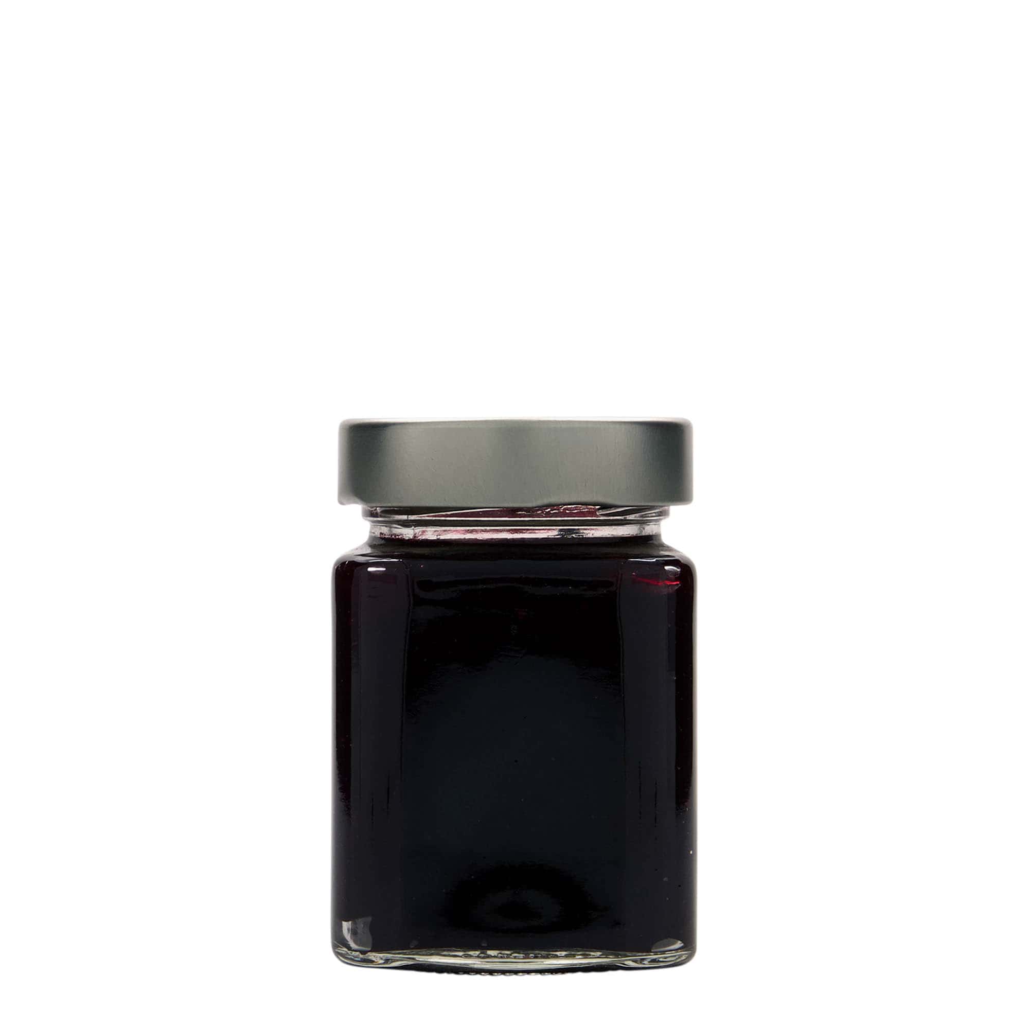 212 ml barattolo quadrato 'Funny', bocca: Deep-Twist-Off (DTO 58)