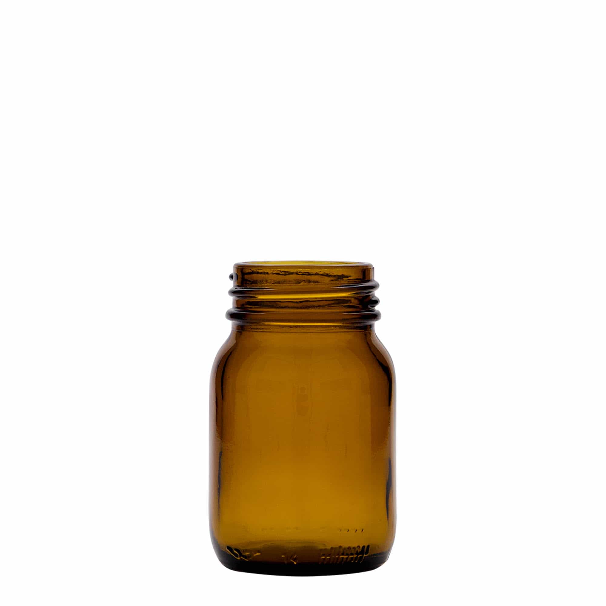 75 ml Vetro a collo largo, marrone, bocca: DIN 40