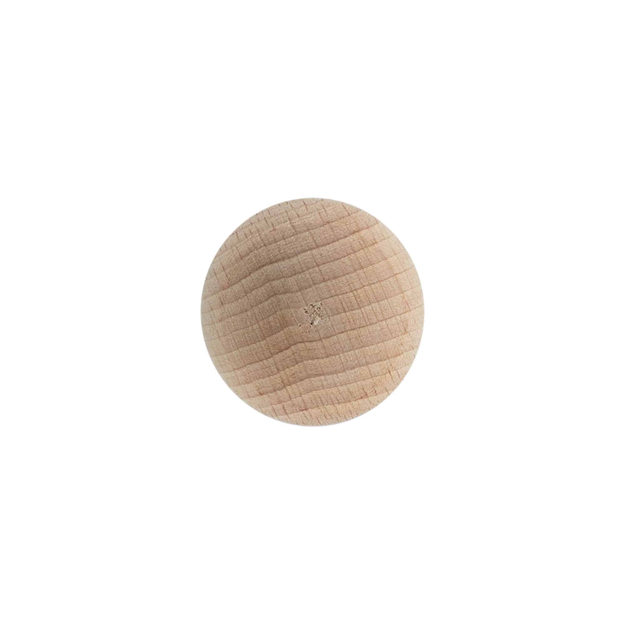 Tappo con impugnatura 19 mm 'Sfera', legno/plastica, per bocca: sughero