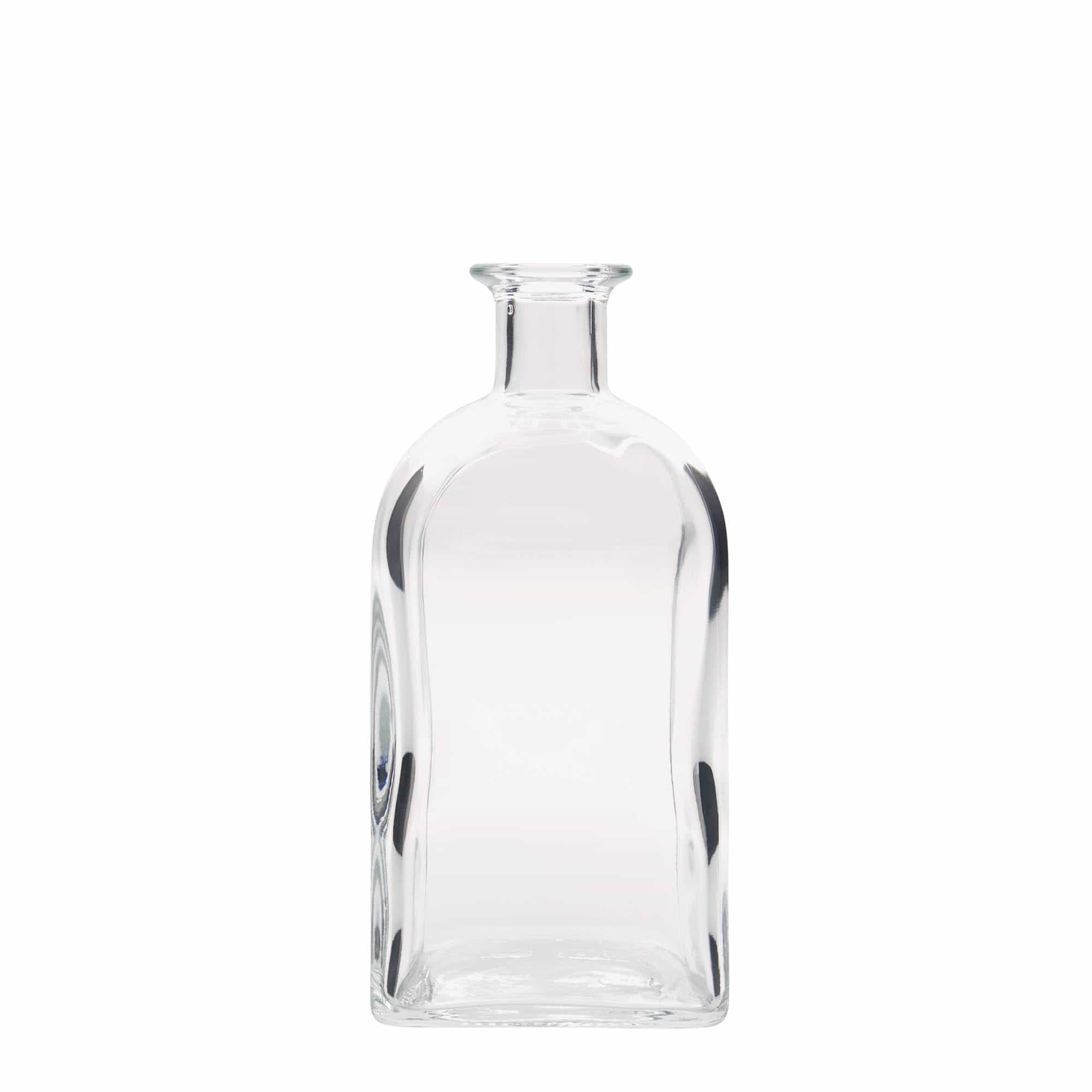 700 ml Bottiglia da farmacia 'Carré', vetro, quadrata, imboccatura: fascetta 700 ml Bottiglia da farmacia 'Carré', vetro, quadrata, imboccatura: fascetta