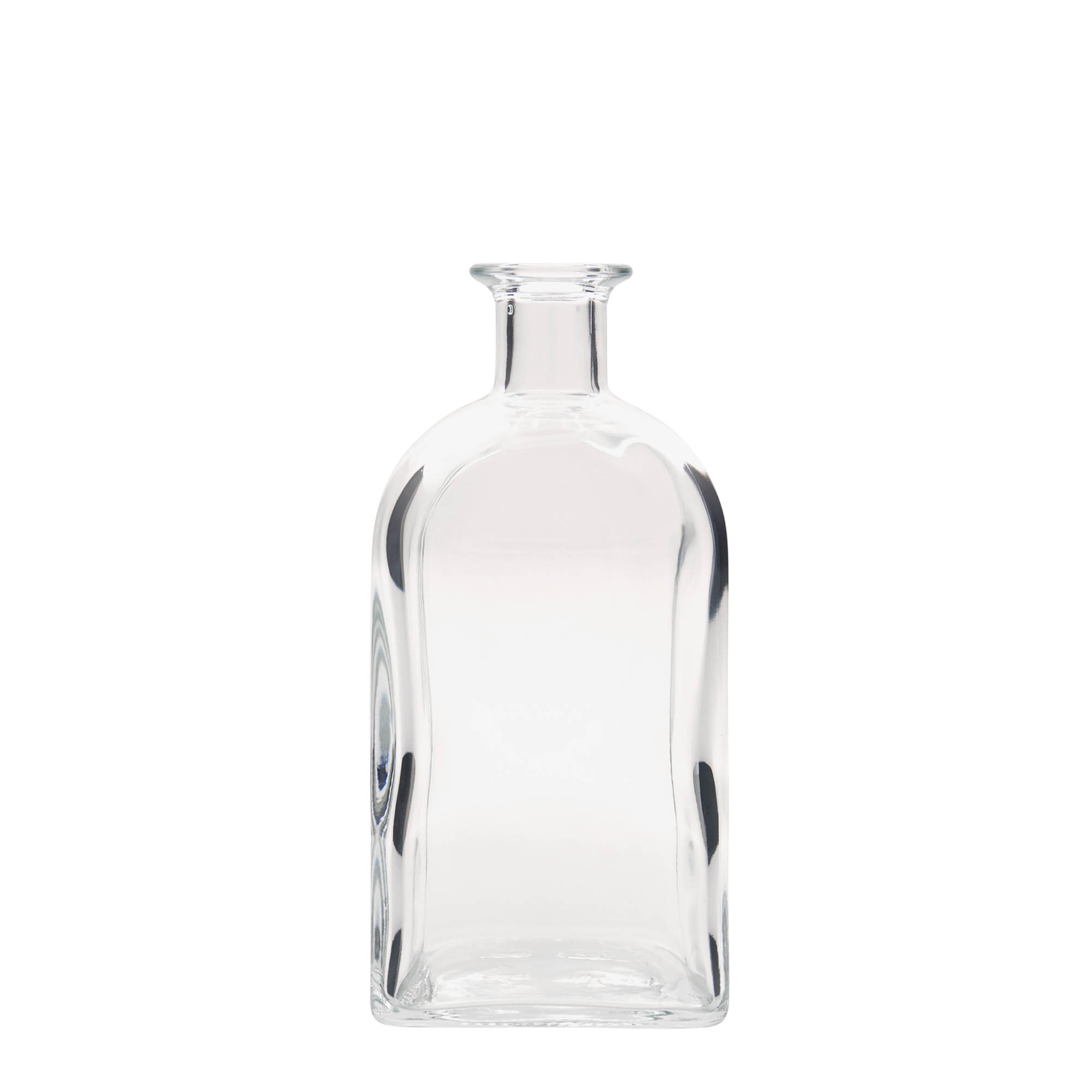 Bottiglia di vetro da 700 ml Apotheker Carré, quadrata, bocca: sughero