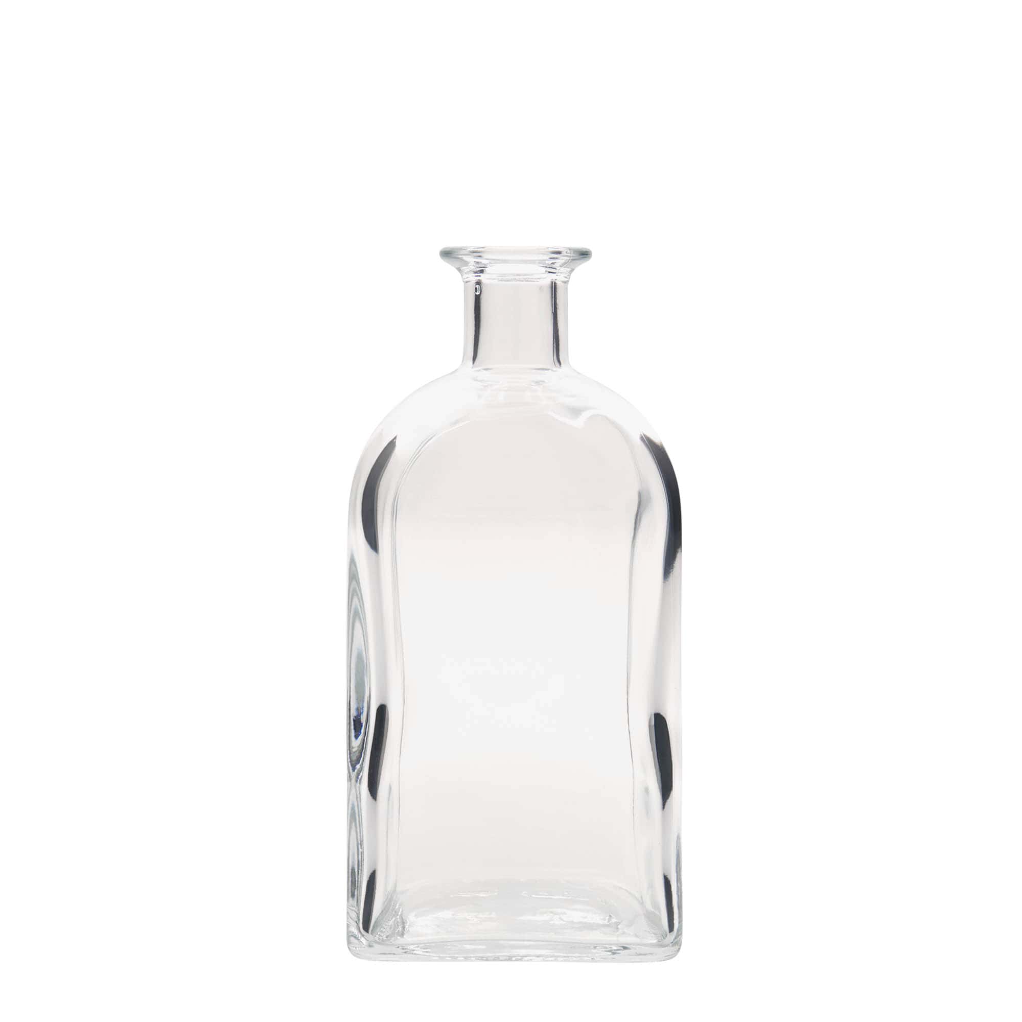 Bottiglia di vetro da 700 ml Apotheker Carré, quadrata, bocca: sughero