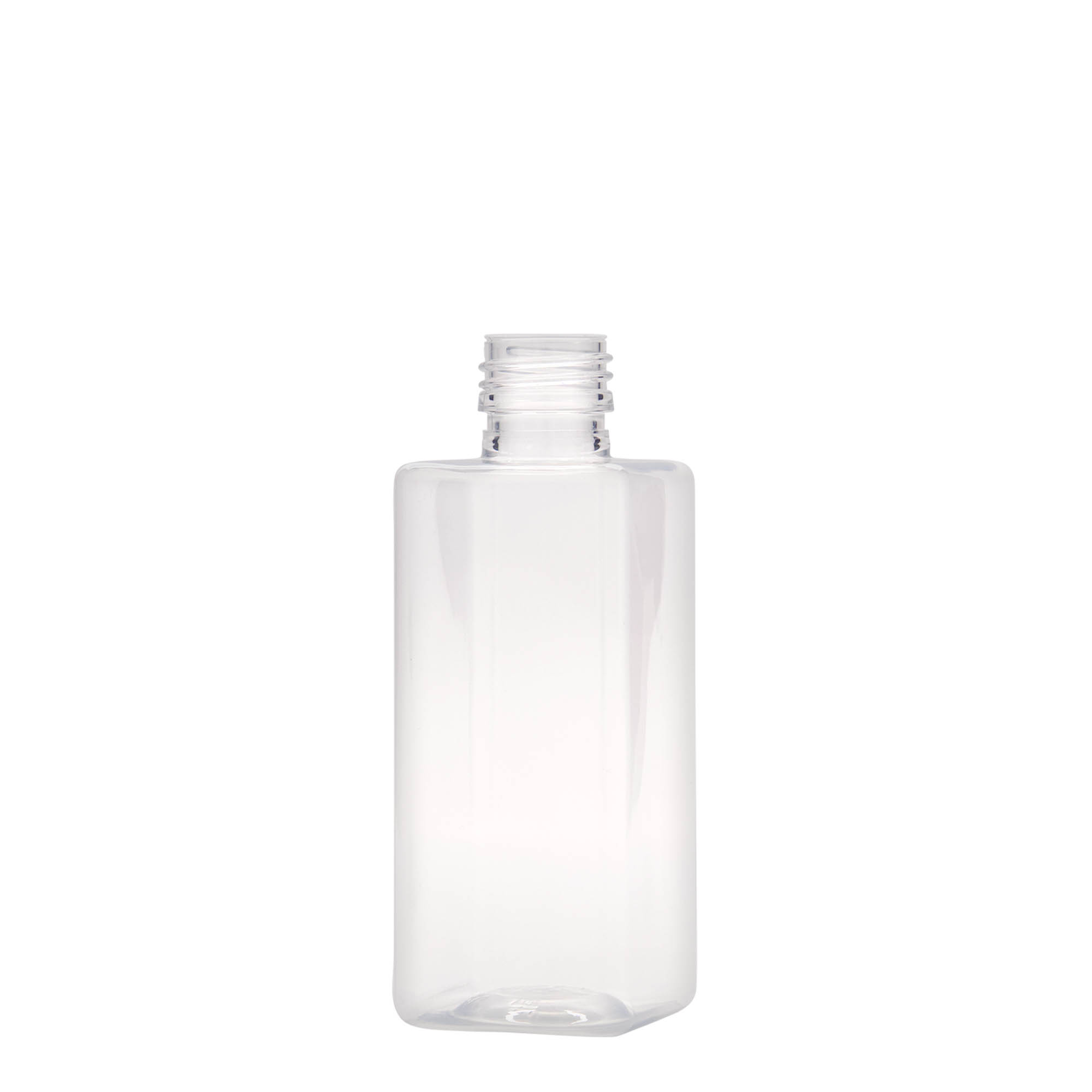 Bottiglia PET da 250 ml 'Karl', quadrata, plastica, bocca: PP 28 Bottiglia PET da 250 ml 'Karl', quadrata, plastica, bocca: PP 28