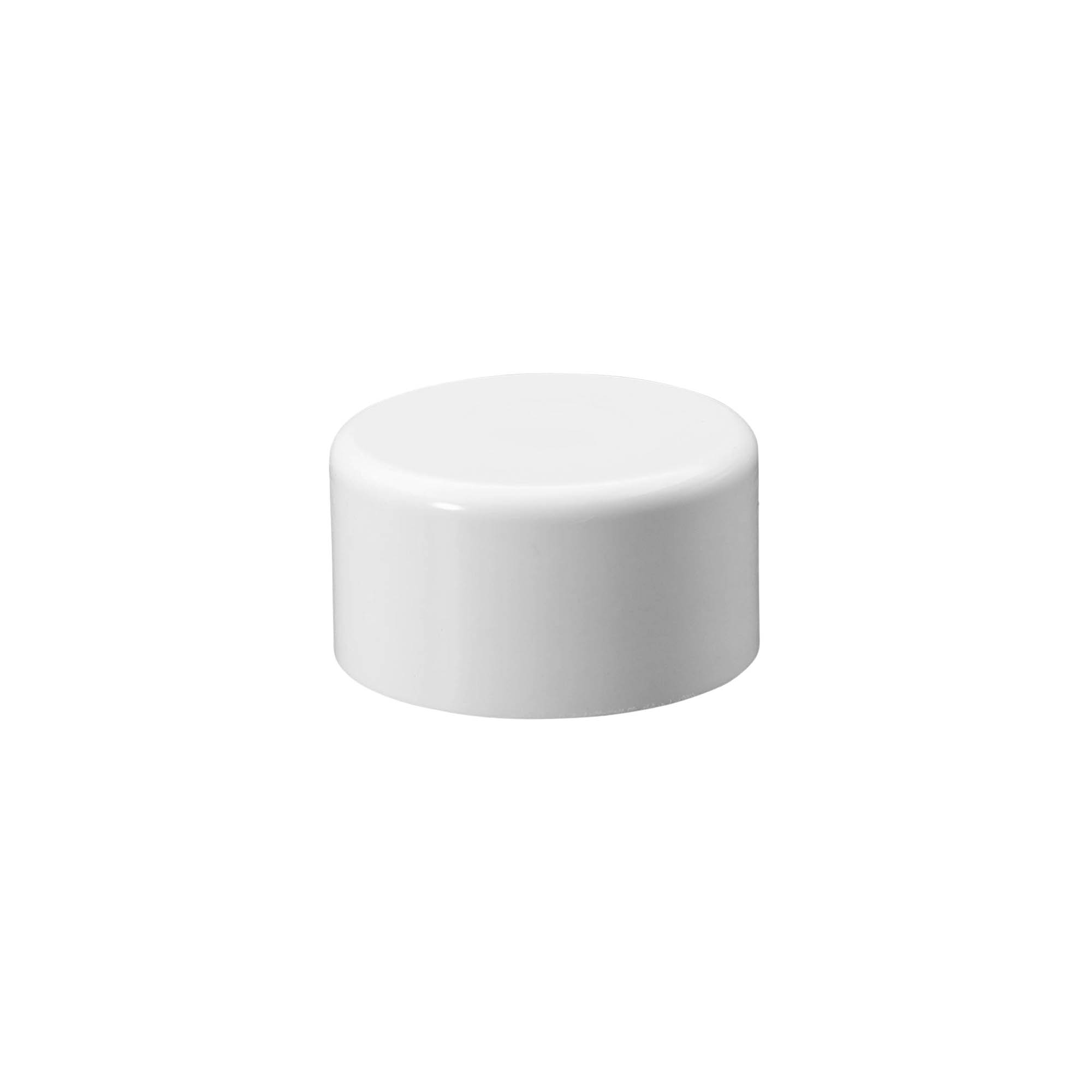 Tappo a vite per bottiglia rotonda con inserto a siringa, plastica PE, bianco, per bocca: DIN 25 Tappo a vite per bottiglia rotonda con inserto a siringa, plastica PE, bianco, per bocca: DIN 25