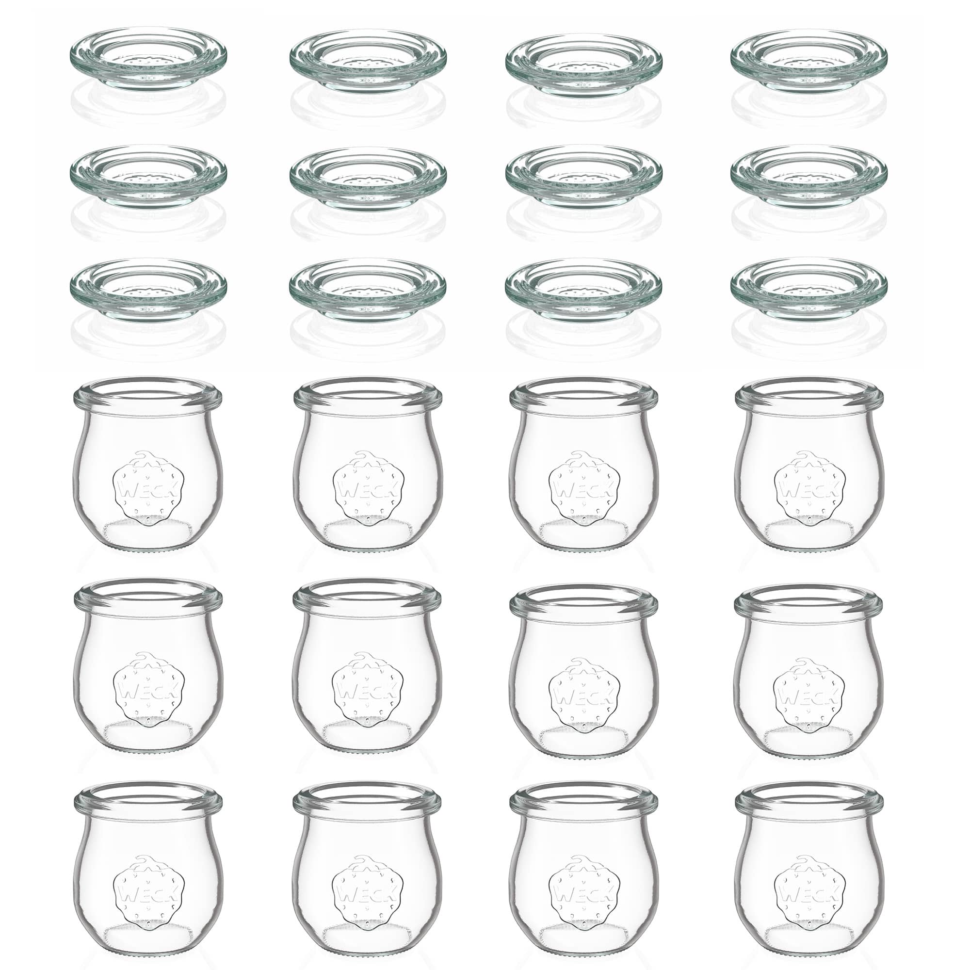 12x 75 ml vaso WECK a tulipano con coperchio in vetro RR 40