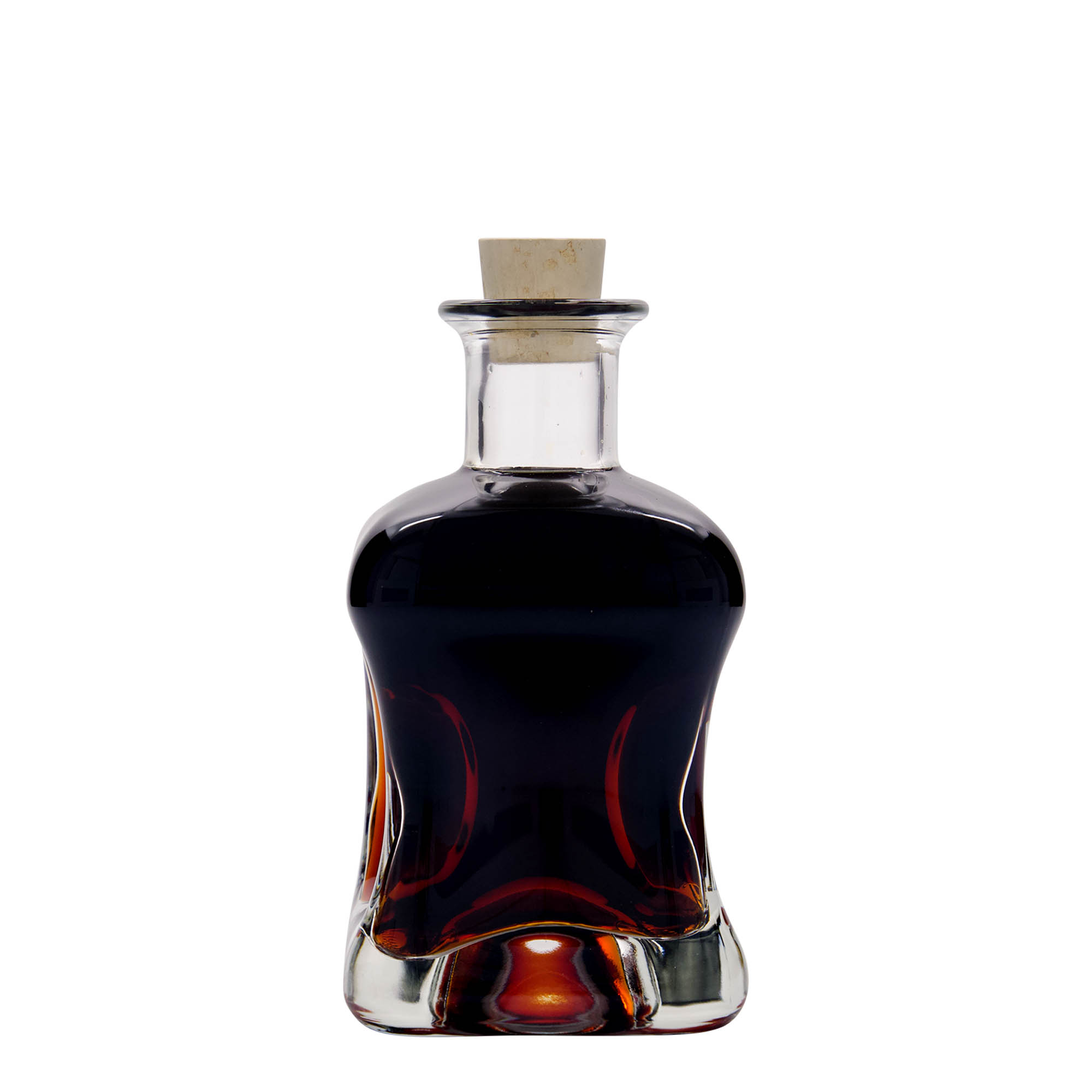 Bottiglia di vetro da 350 ml 'Dublin', quadrata, bocca: sughero Bottiglia di vetro da 350 ml 'Dublin', quadrata, bocca: sughero