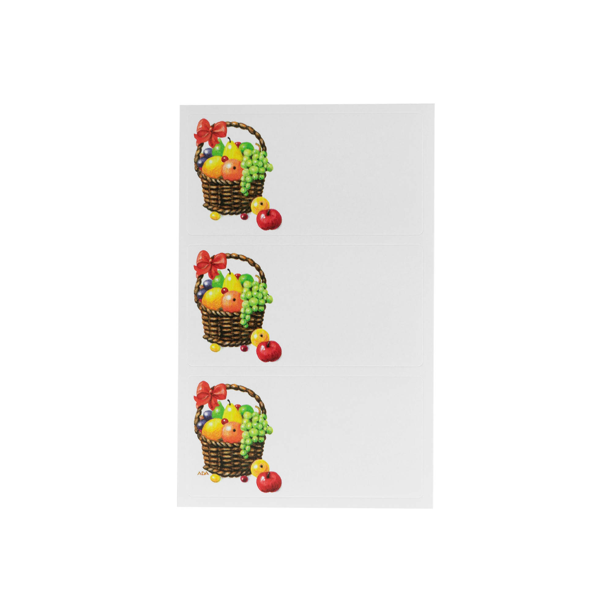 Zweckform Etichette 'Cesto di frutta', rettangolari, carta, multicolore Zweckform Etichette 'Cesto di frutta', rettangolari, carta, multicolore