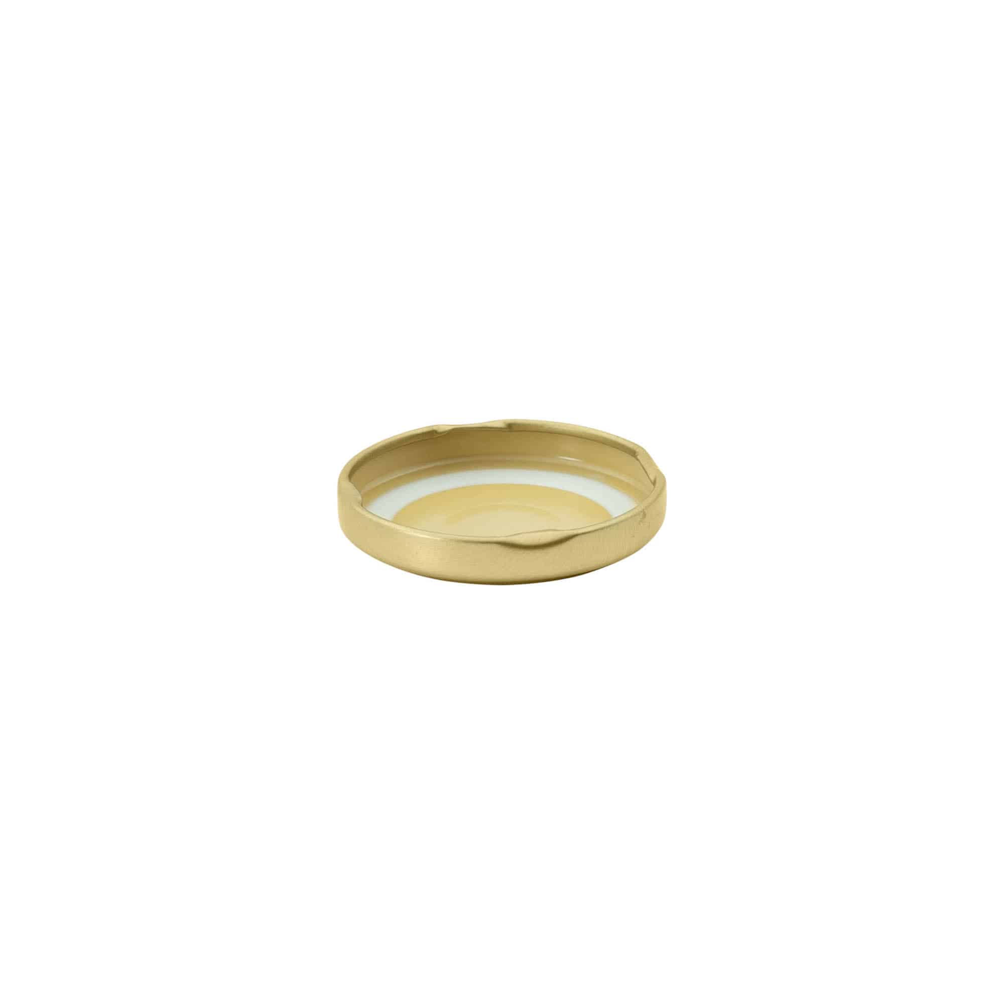 Tappo Twist-Off, lamiera bianca, oro, per bocca: TO 48