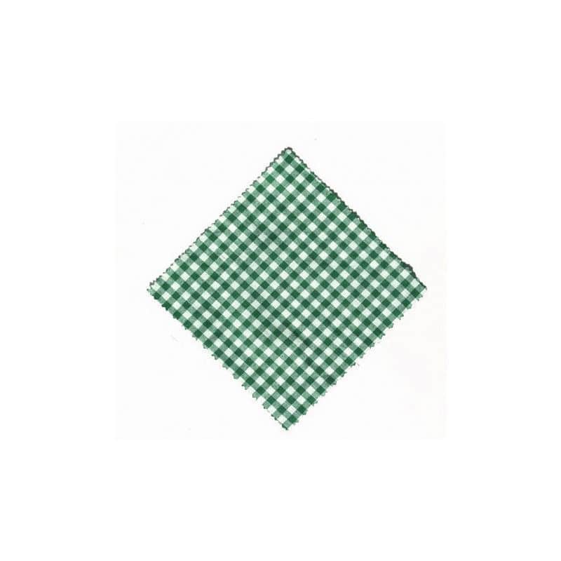 Copri vasetti in stoffa a quadretti 12x12, quadrati, tessuto, verde scuro, imboccatura: TO38-TO53