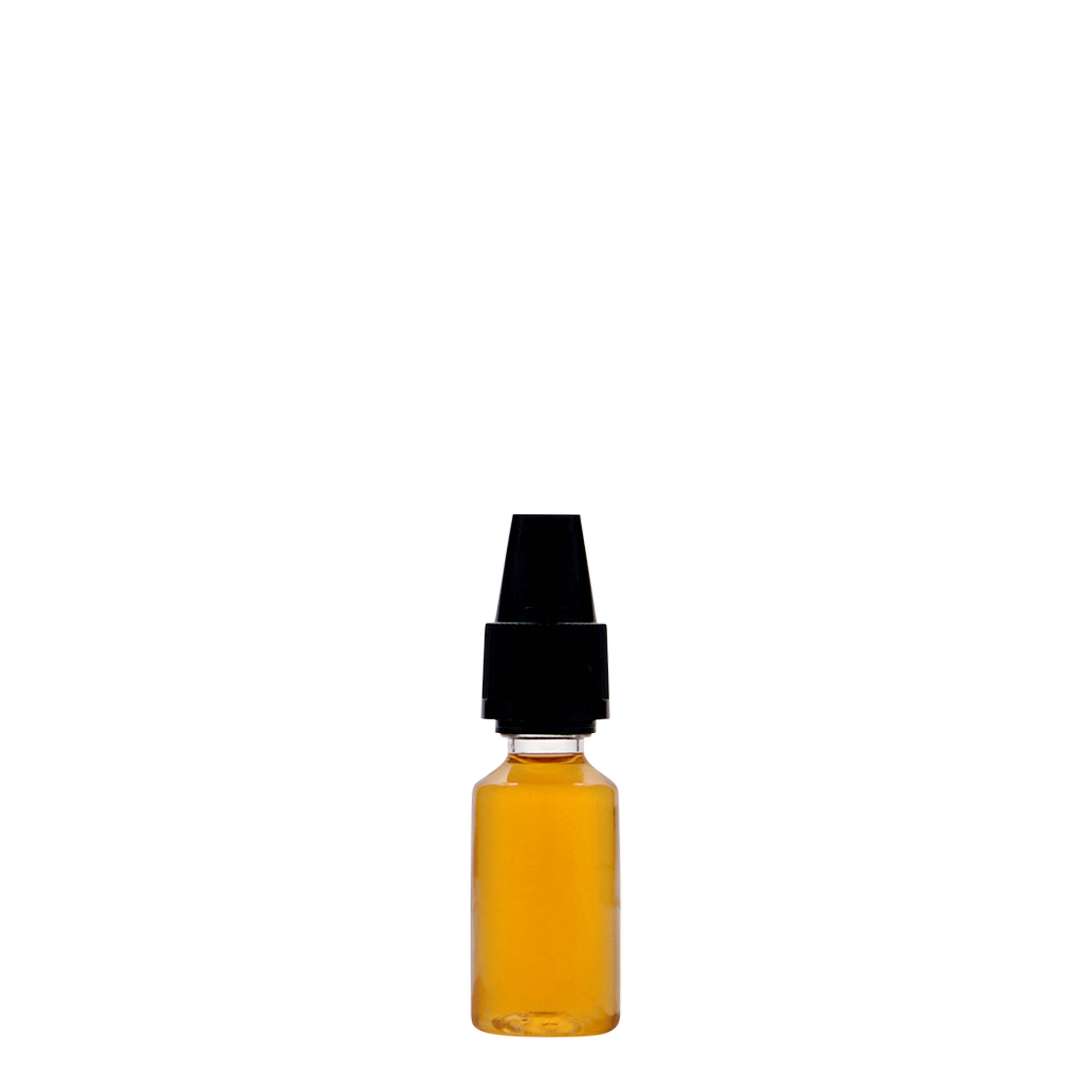 Bottiglia PET da 10 ml 'E-Liquid' con chiusura di qualità e sicurezza per bambini, plastica, bocca: chiusura a vite