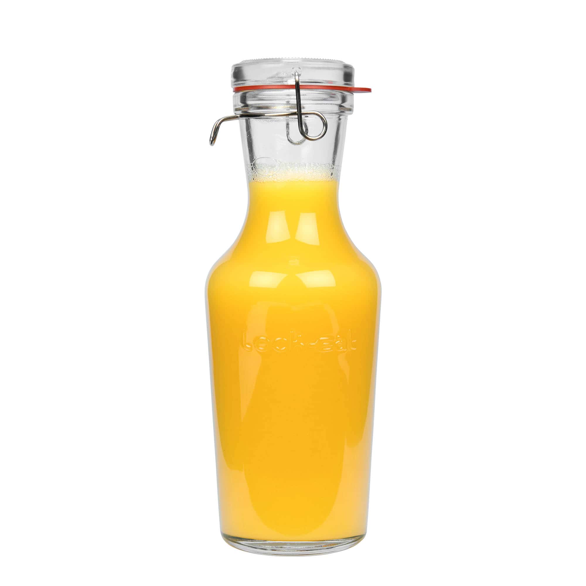1.000 ml caraffa di vetro 'Lock-Eat', bocca: chiusura a molla con gancio in filo metallico