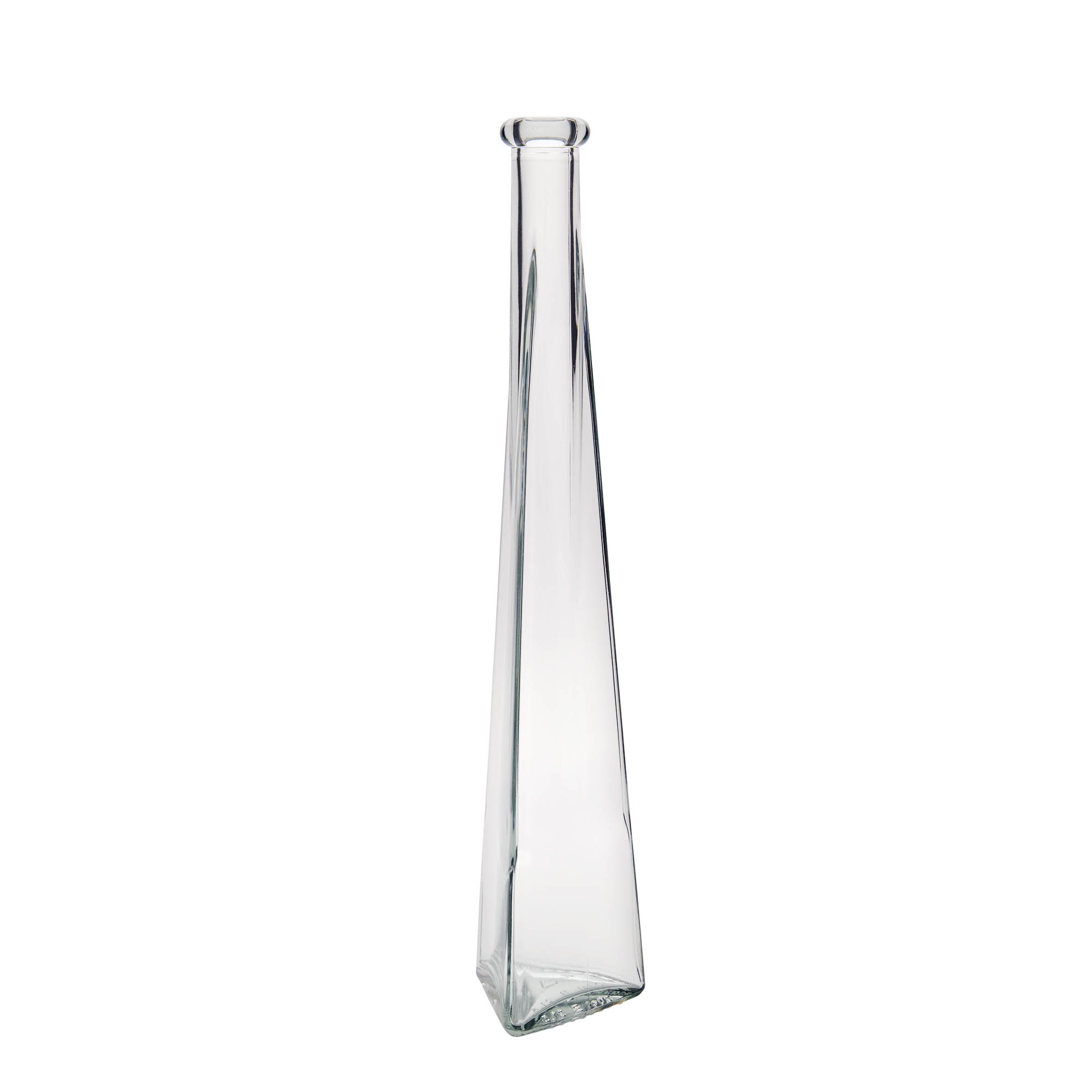 Bottiglia di vetro da 200 ml 'Dama Triangolore', triangolare, bocca: sughero Bottiglia di vetro da 200 ml 'Dama Triangolore', triangolare, bocca: sughero