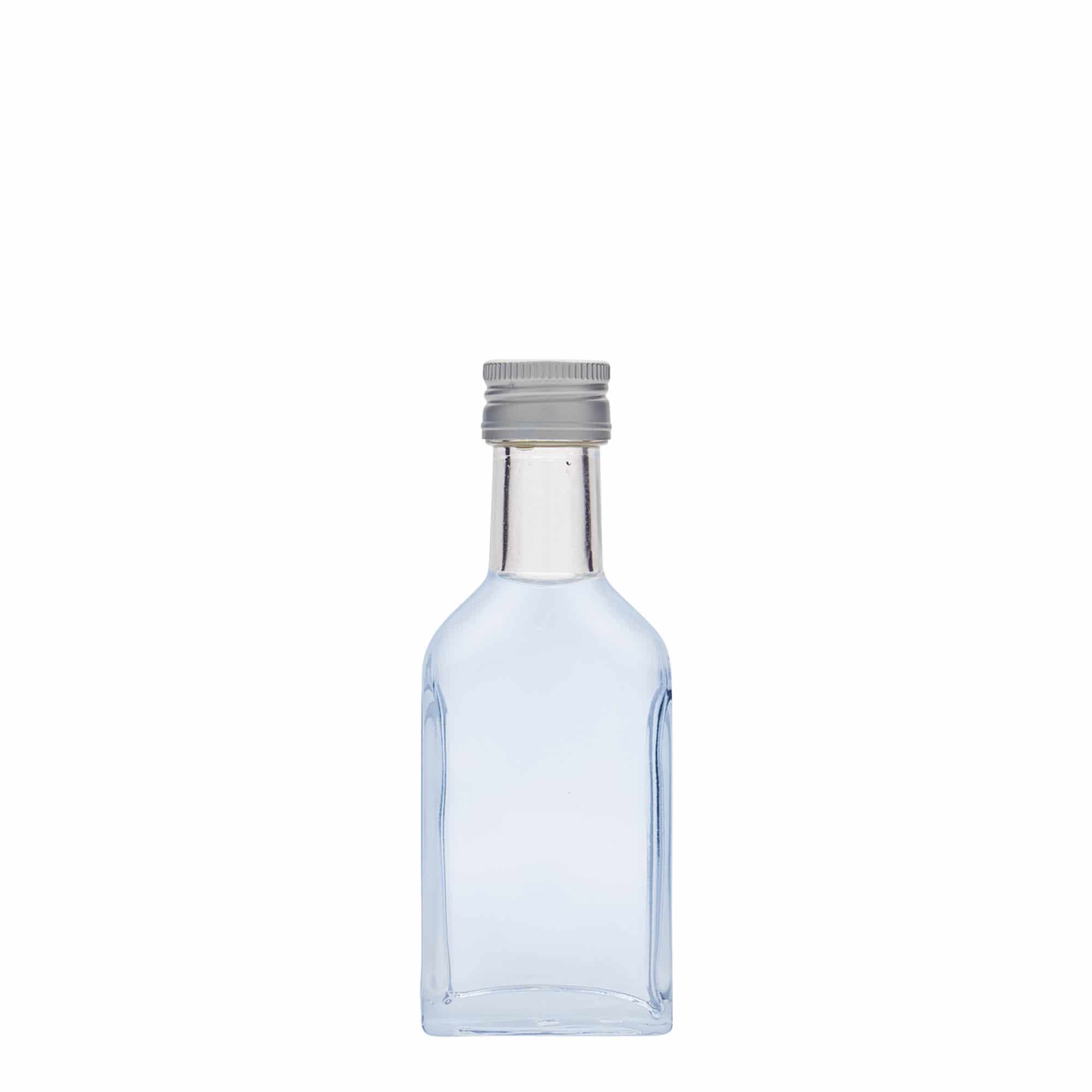 40 ml Fiaschetta tascabile a collo lungo, rettangolare, imboccatura: PP 22