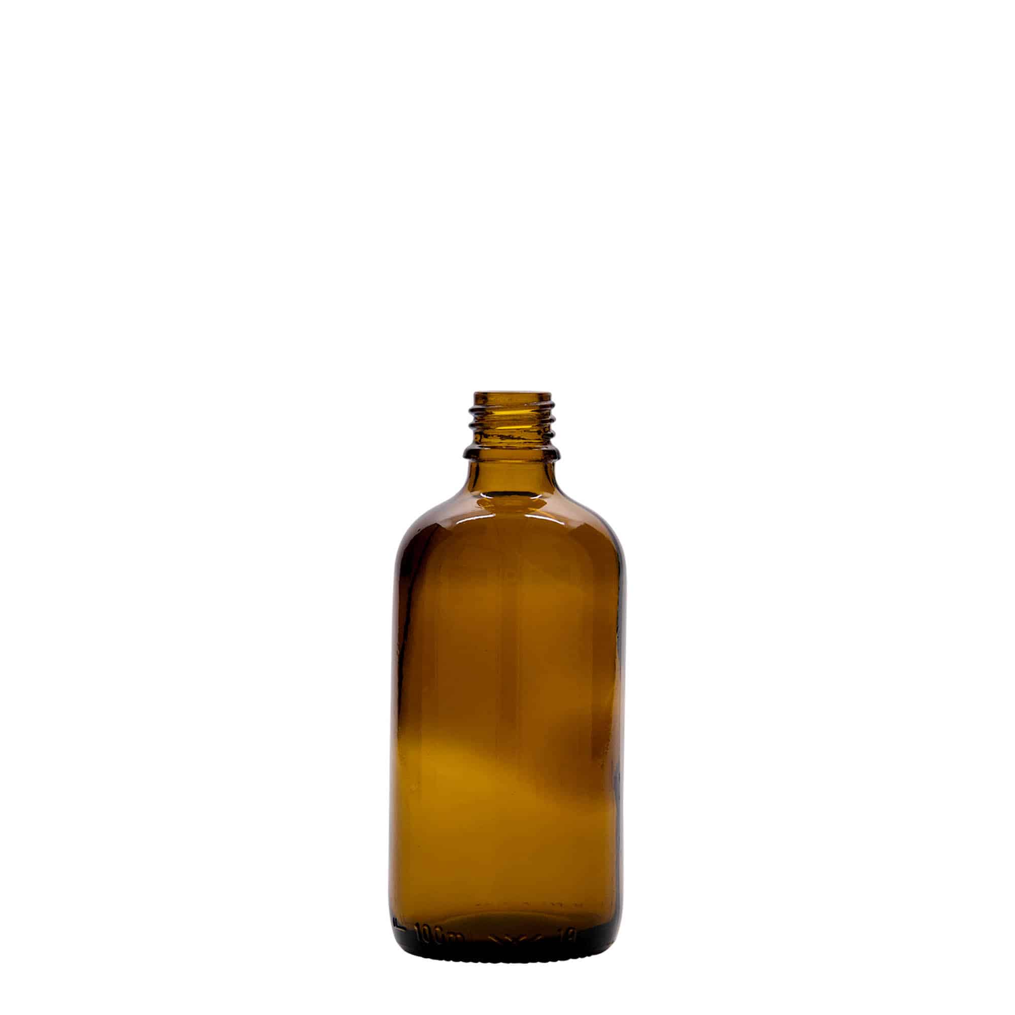 100 ml Flacone farmaceutico, vetro, marrone, imboccatura: DIN 18 100 ml Flacone farmaceutico, vetro, marrone, imboccatura: DIN 18