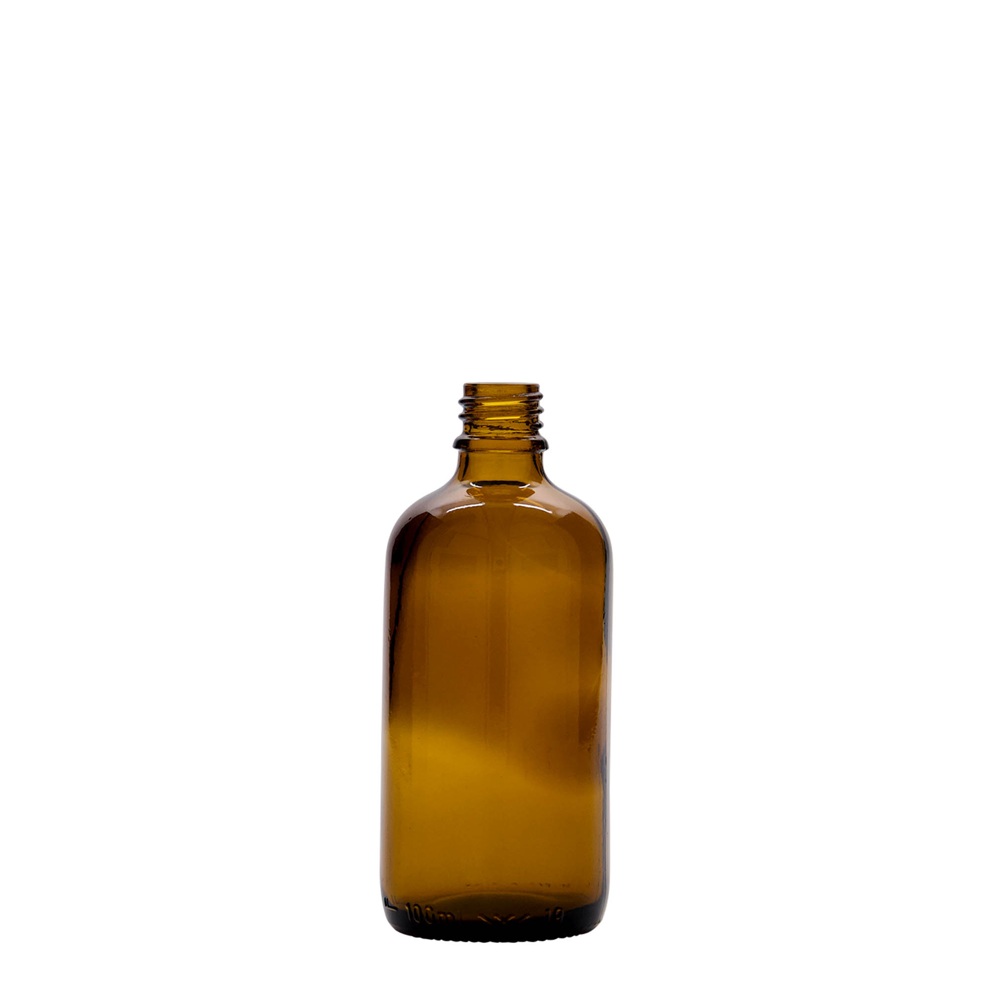 100 ml flacone medico, vetro, marrone, bocca: DIN 18