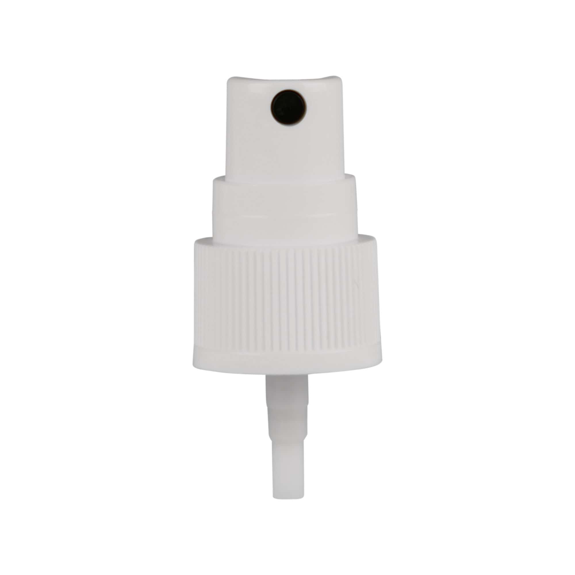 Tappo a vite con spruzzatore a nebulizzazione, plastica PP, bianco, per bocca: 20/410