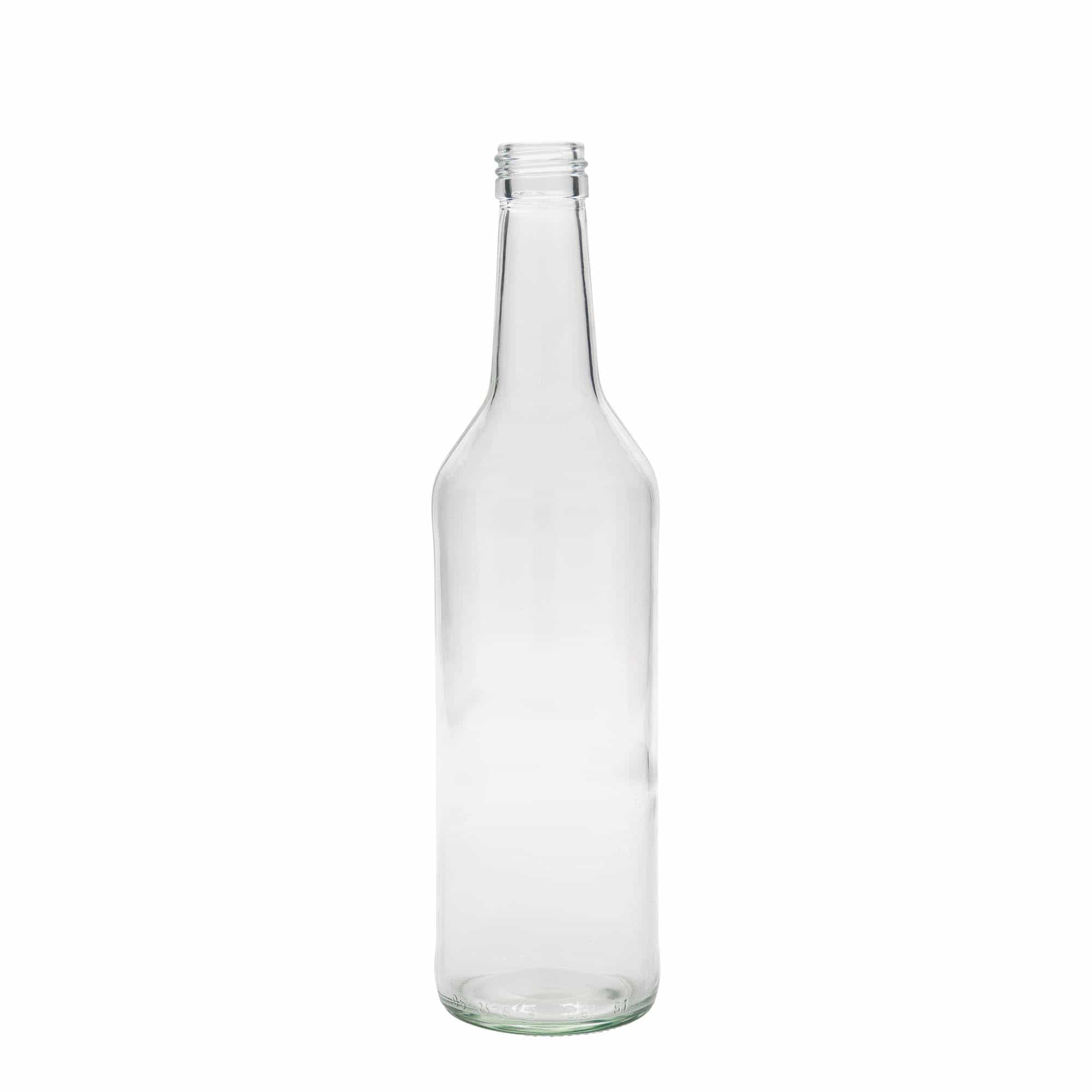 500 ml Bottiglia di vetro a collo dritto, imboccatura: PP 28