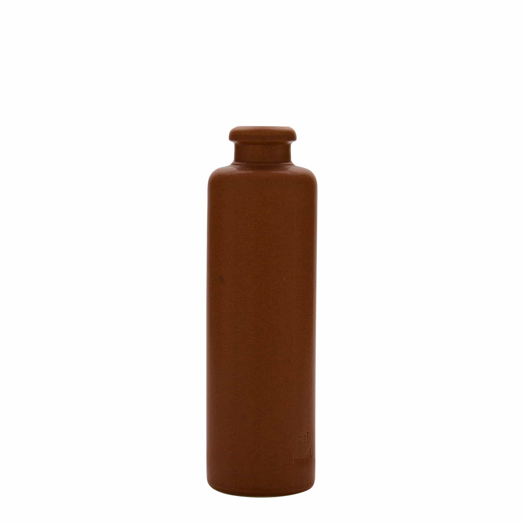 200 ml Bottiglia in ceramica, ceramica grès, rosso-marrone, imboccatura: fascetta 200 ml Bottiglia in ceramica, ceramica grès, rosso-marrone, imboccatura: fascetta