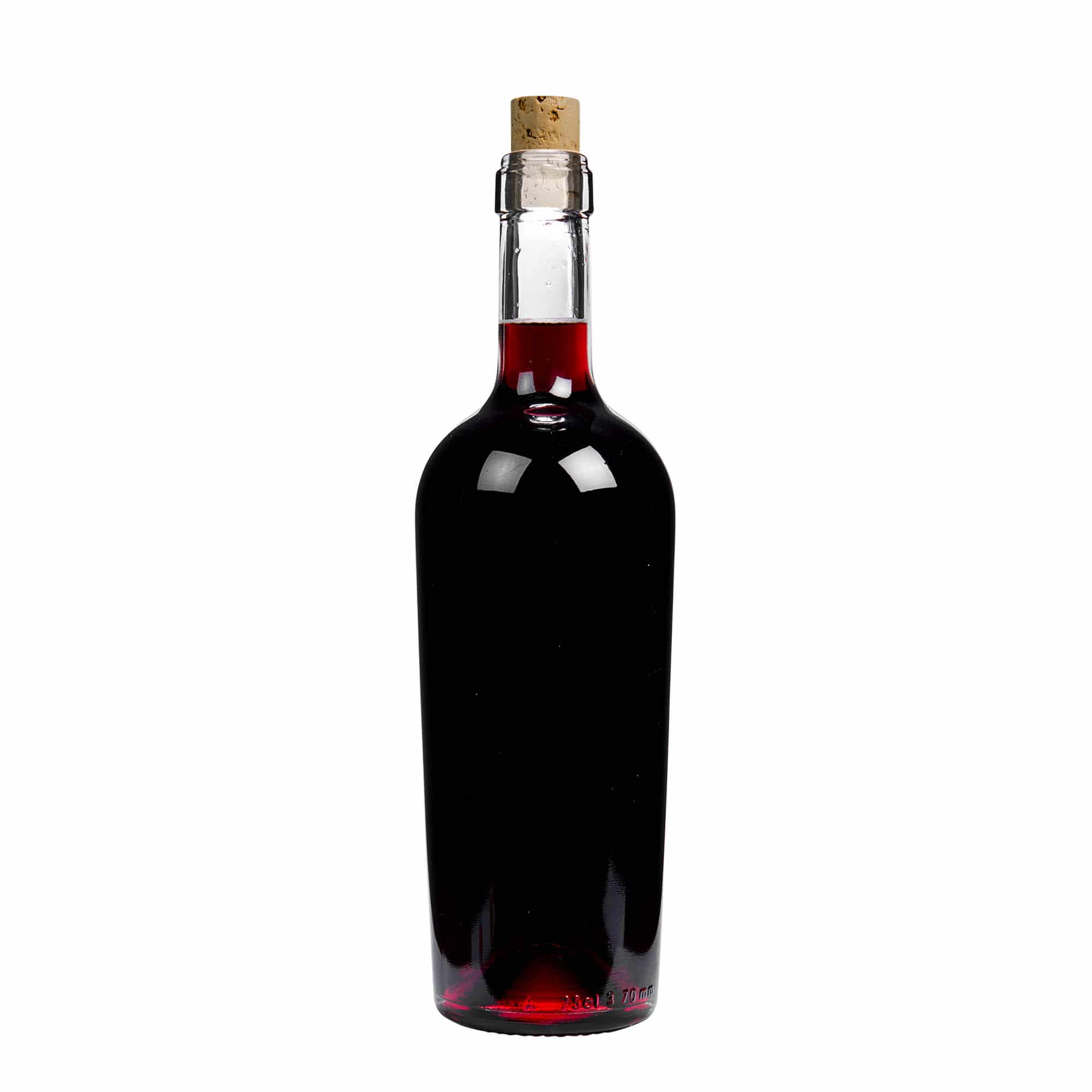 750 ml Bottiglia da vino 'Imperiale', vetro, imboccatura: fascetta
