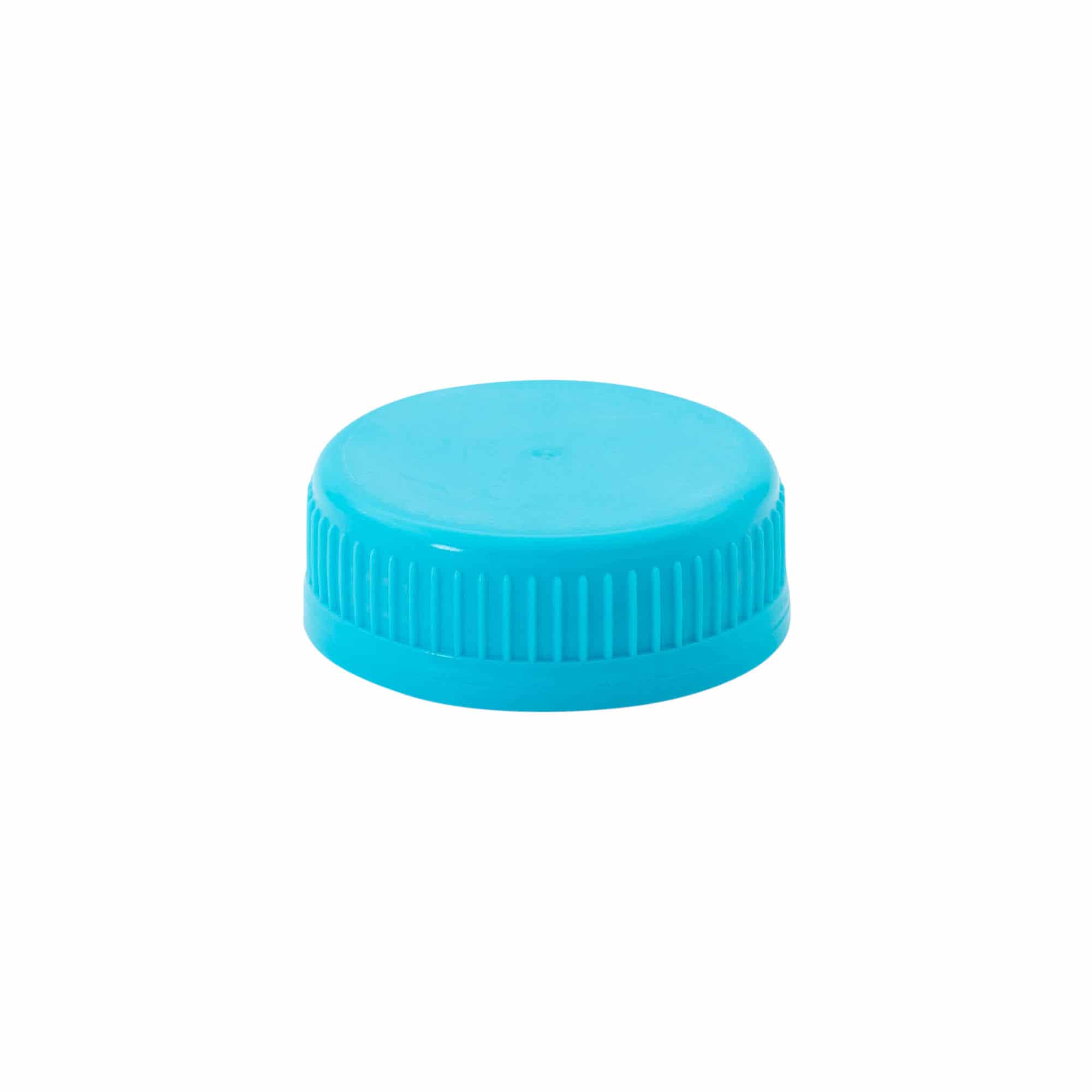 Tappo a vite 40mm, plastica PE, azzurro