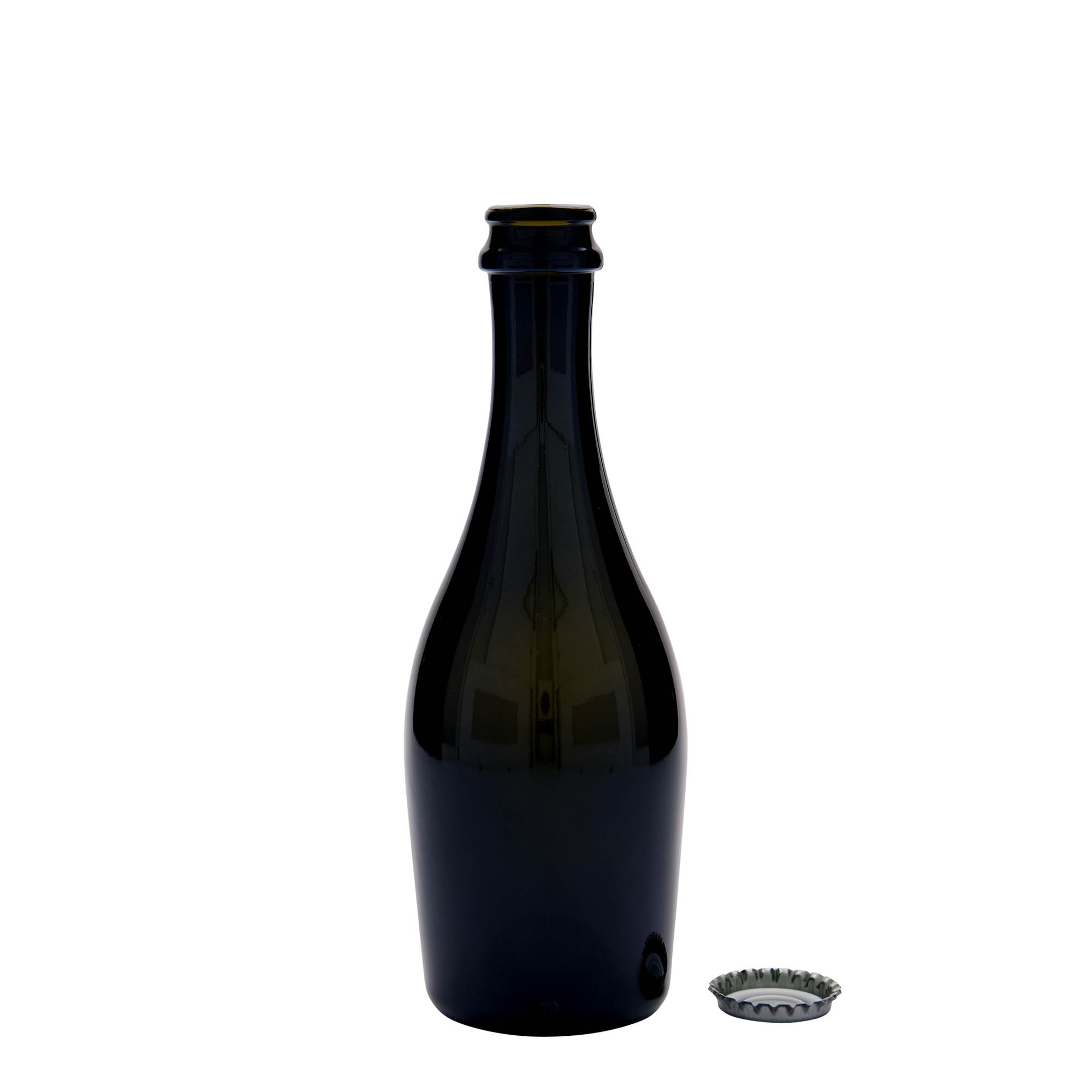 Bottiglia di spumante da 330 ml 'Carmen', vetro, verde antico, bocca: tappo corona