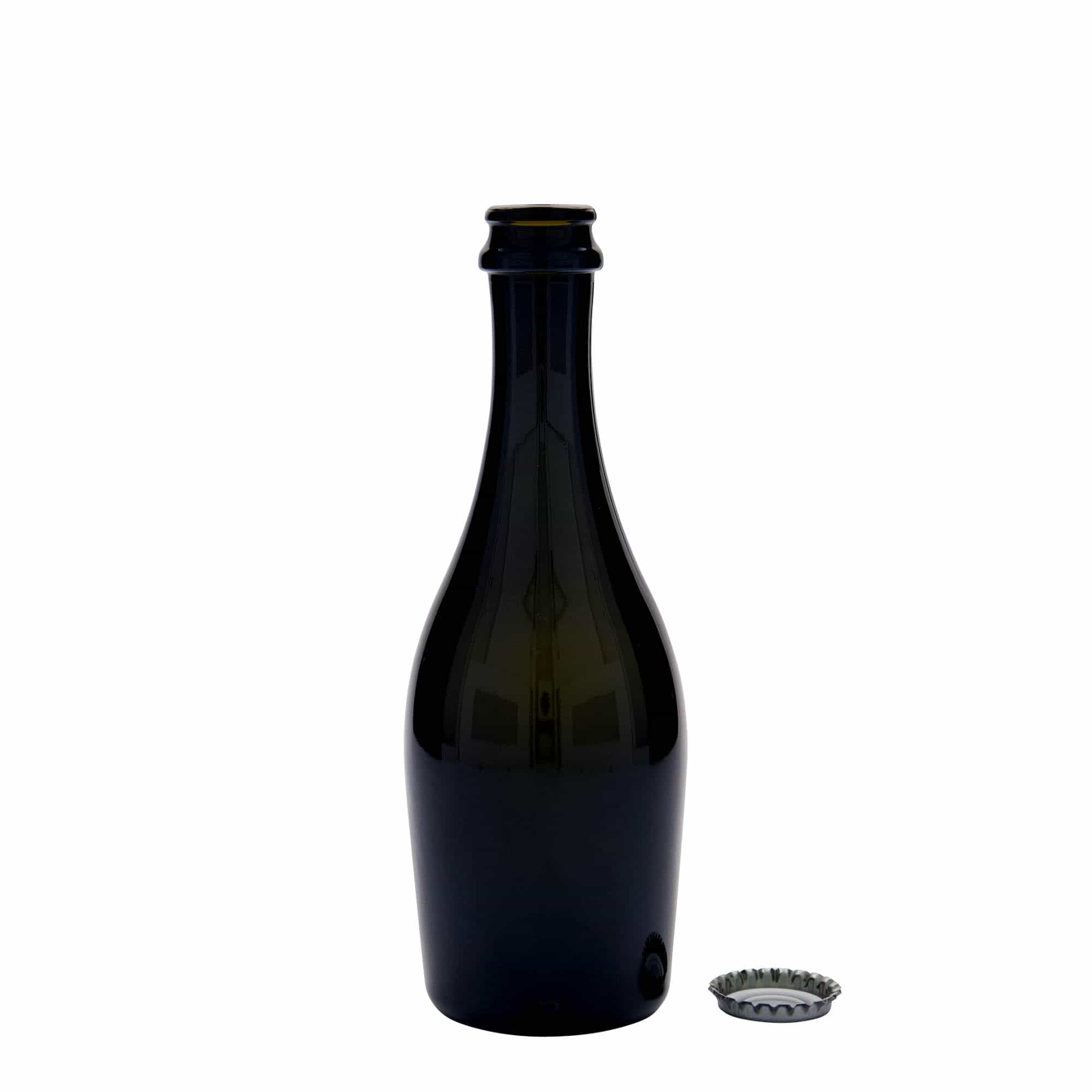 Bottiglia di spumante da 330 ml 'Carmen', vetro, verde antico, bocca: tappo corona