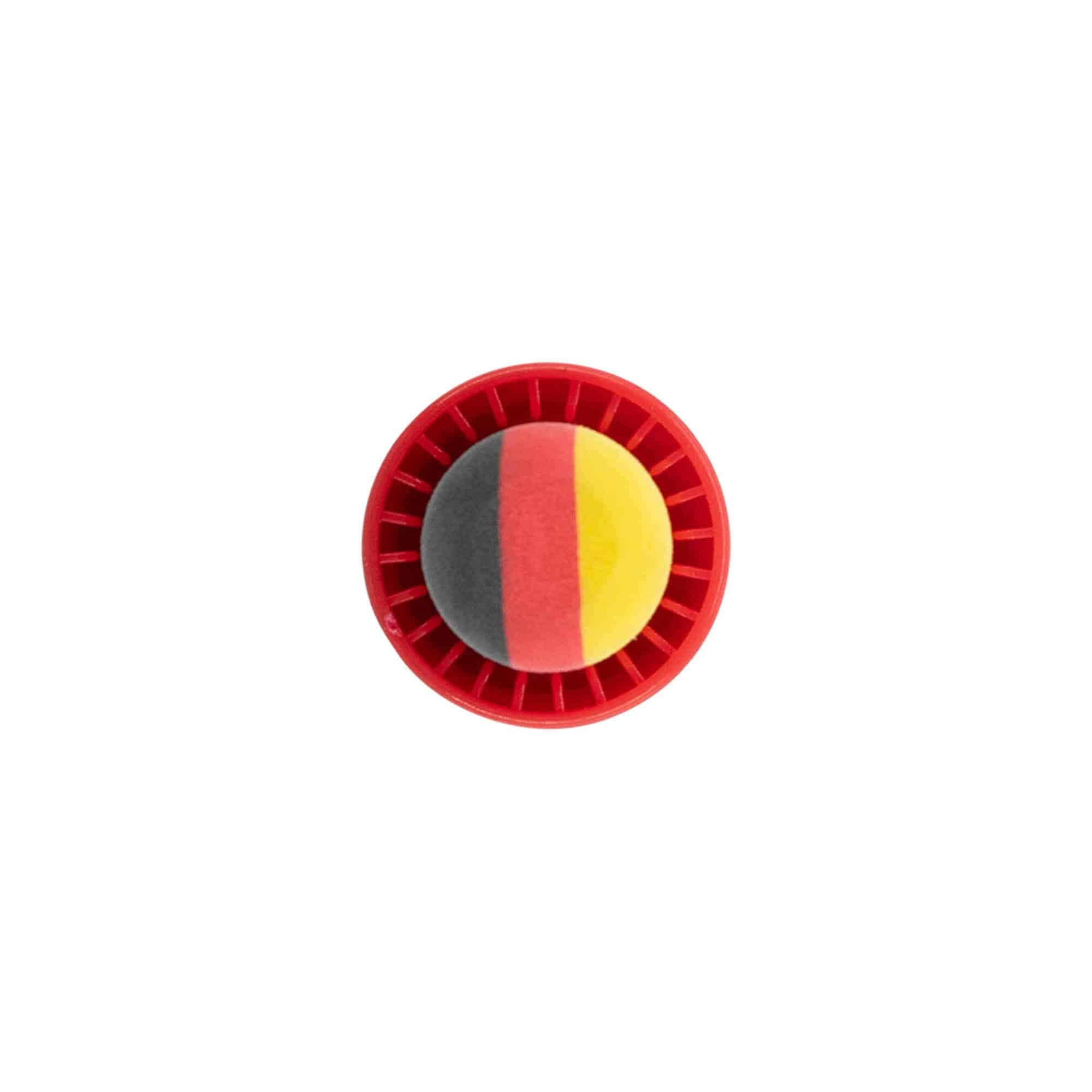 Tappo a vite 19 mm 'Deutschland', plastica, multicolore, per bocca: sughero