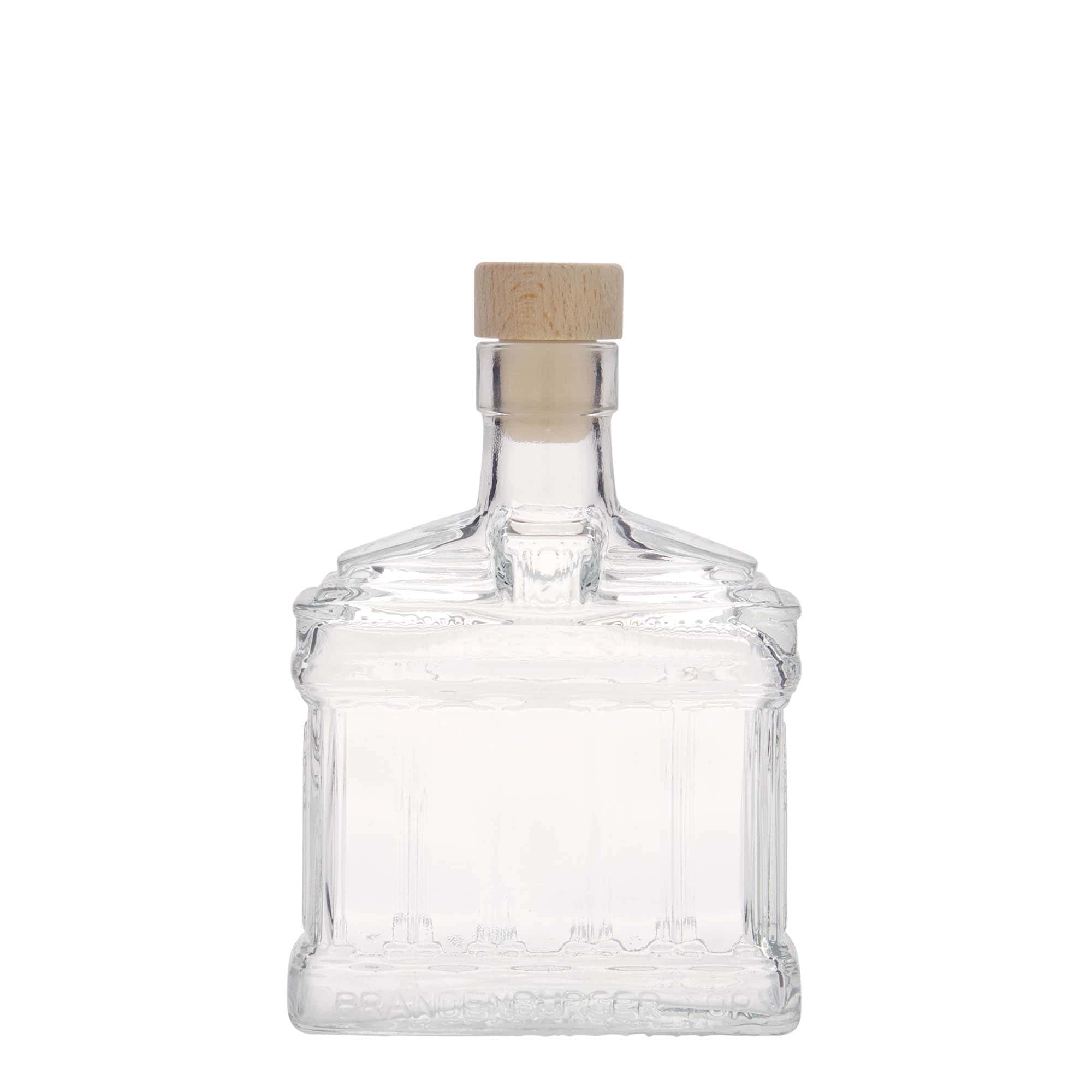 200 ml Bottiglia 'Porta di Brandeburgo', vetro, imboccatura: fascetta