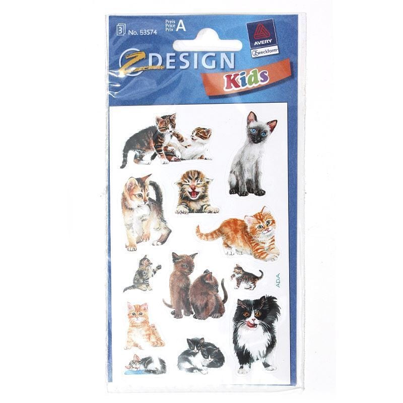 Adesivi Zweckform 'Gatti', carta, multicolore