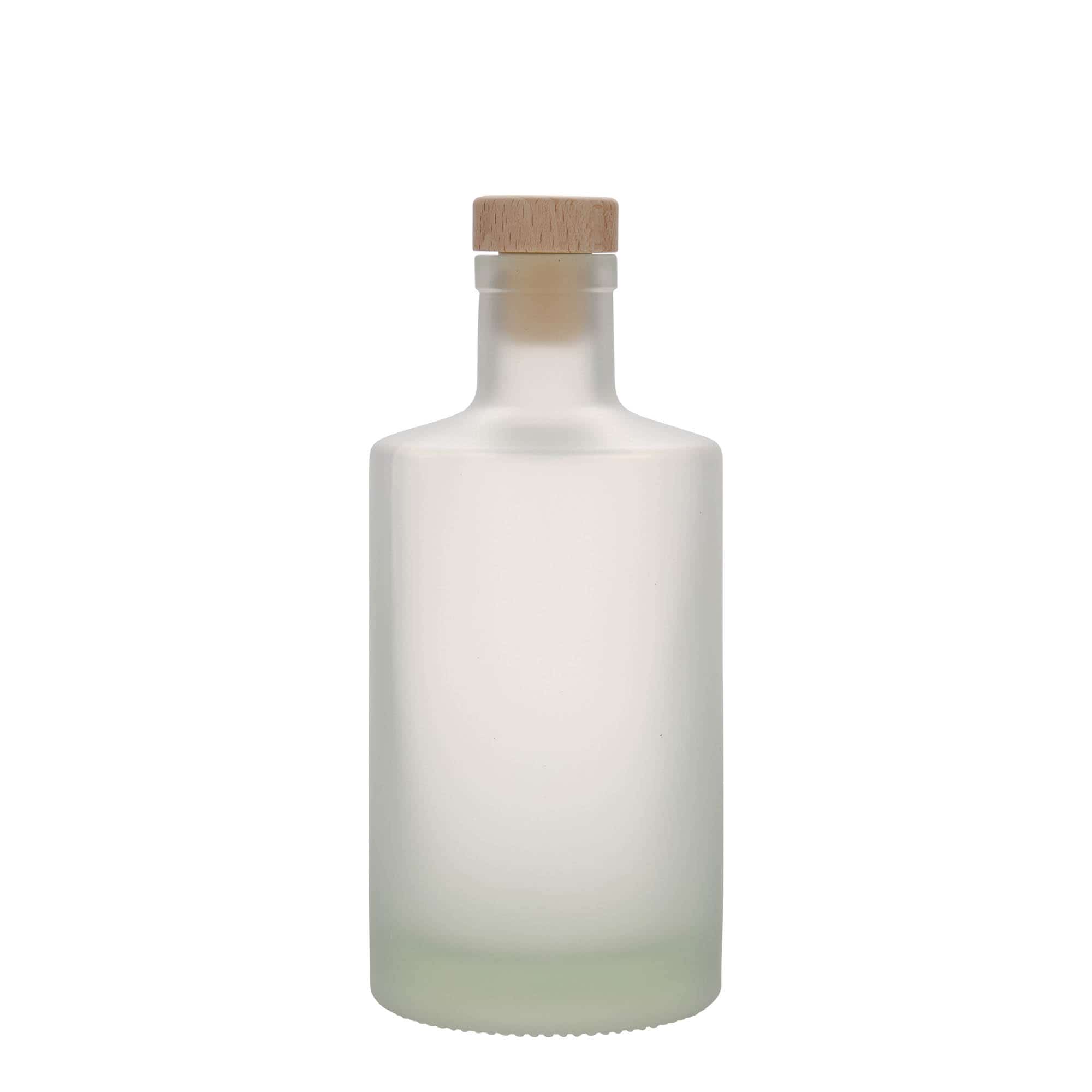 500 ml Bottiglia di vetro 'Caroline', ghiacciato, imboccatura: fascetta