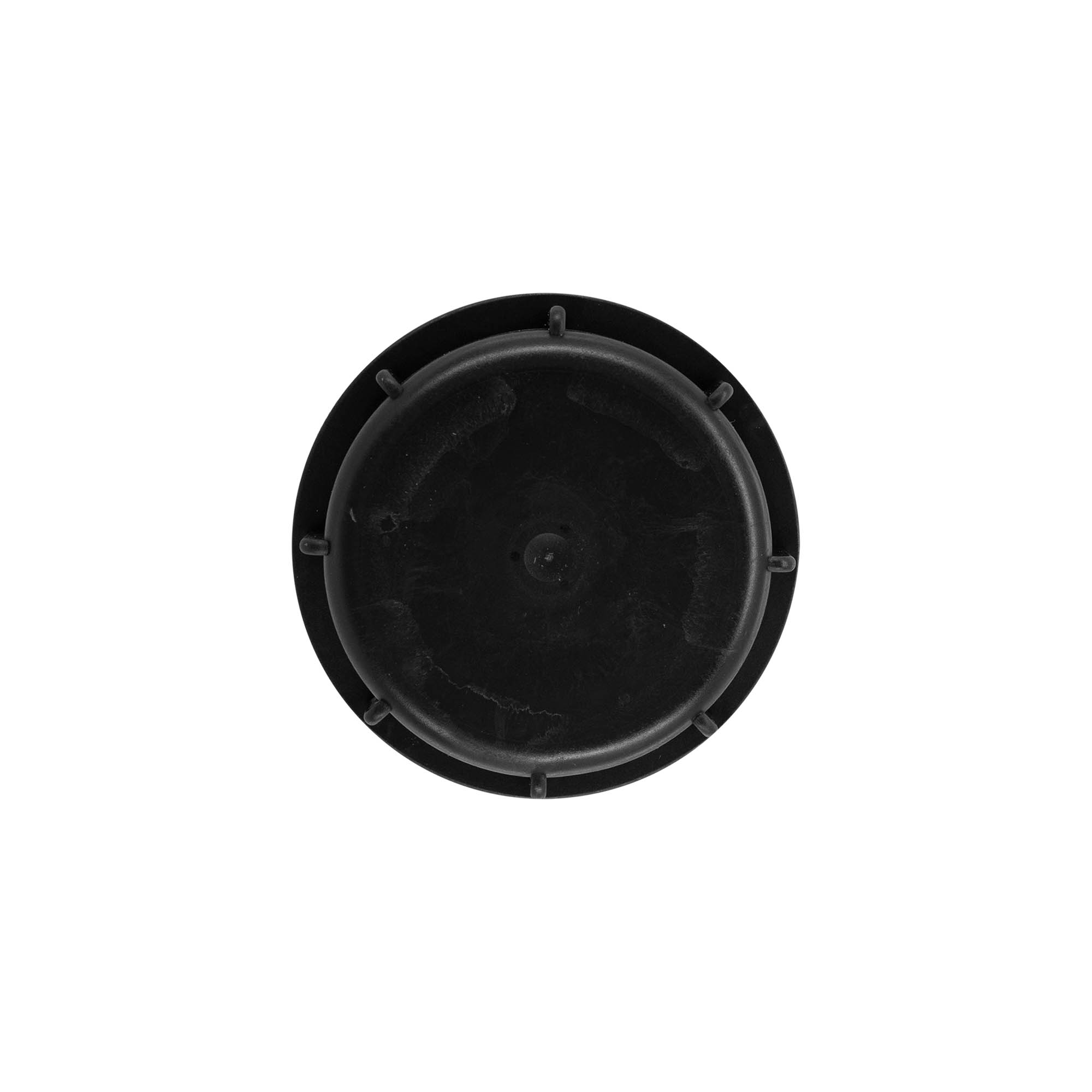 Tappo a vite, plastica PP, nero, per bocca: ND60 Tappo a vite, plastica PP, nero, per bocca: ND60