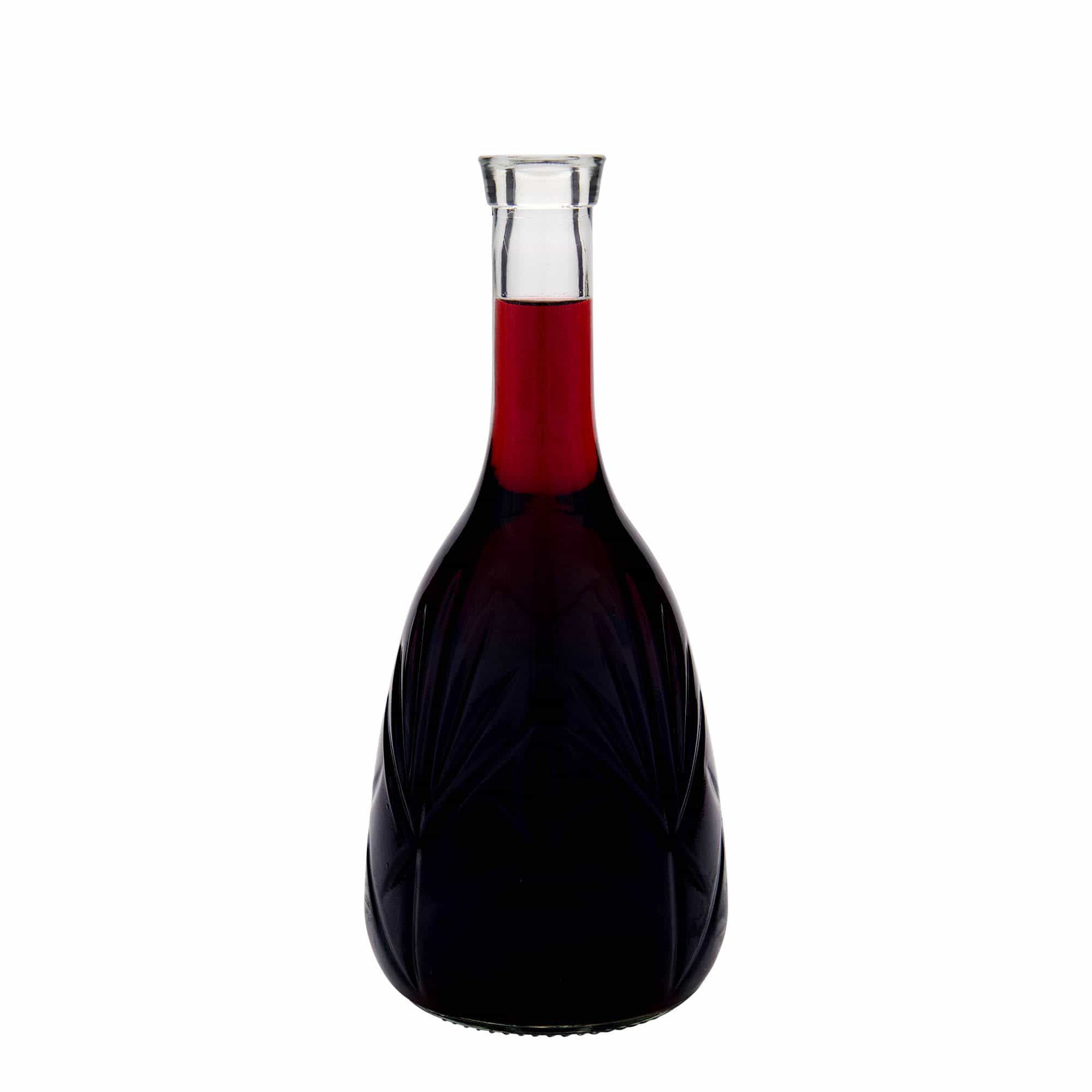 Bottiglia di vetro da 1.000 ml 'Reliefa', bocca: sughero