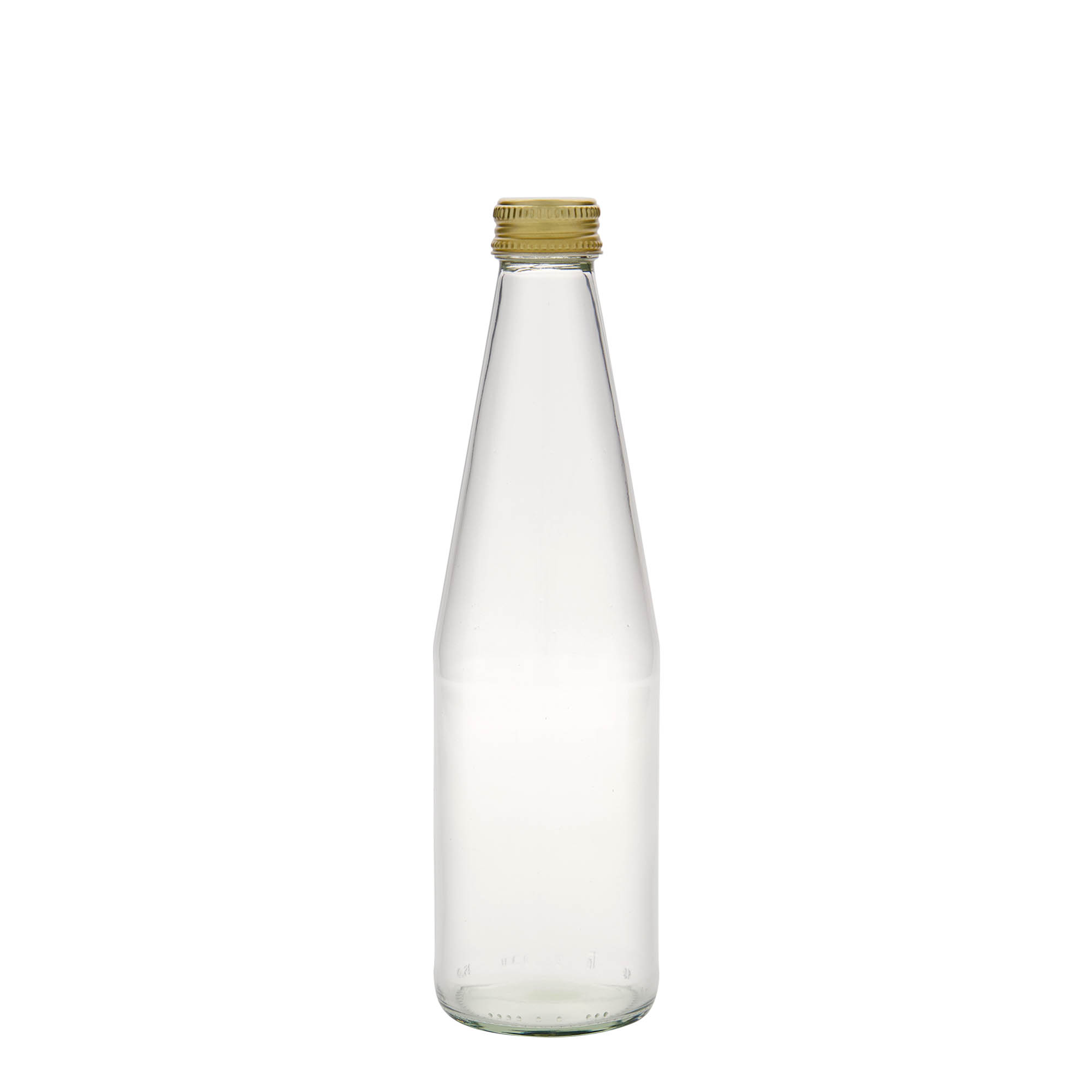 Bottiglia universale da 330 ml a forma di carota, vetro, bocca: PP 28 Bottiglia universale da 330 ml a forma di carota, vetro, bocca: PP 28
