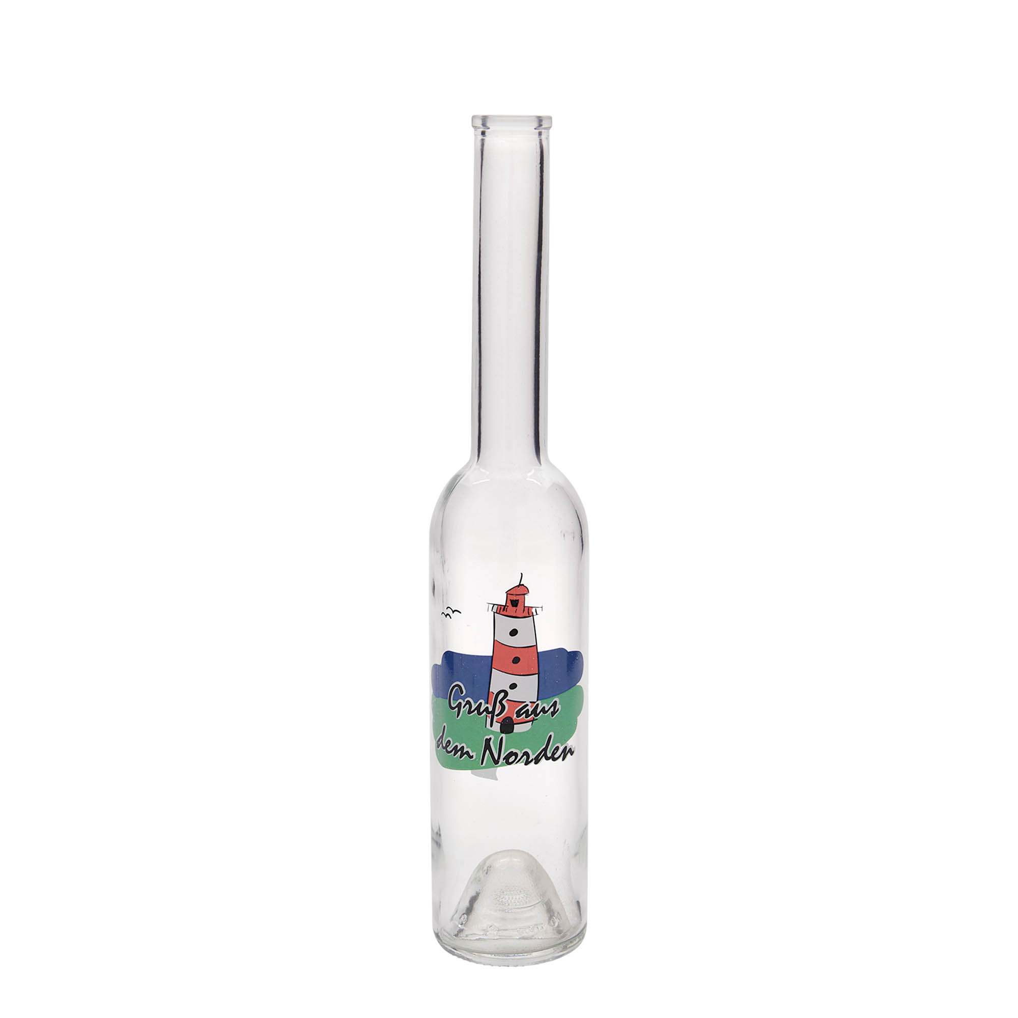 Bottiglia di vetro da 350 ml 'Opera', motivo: Nord, bocca: tappo di sughero Bottiglia di vetro da 350 ml 'Opera', motivo: Nord, bocca: tappo di sughero
