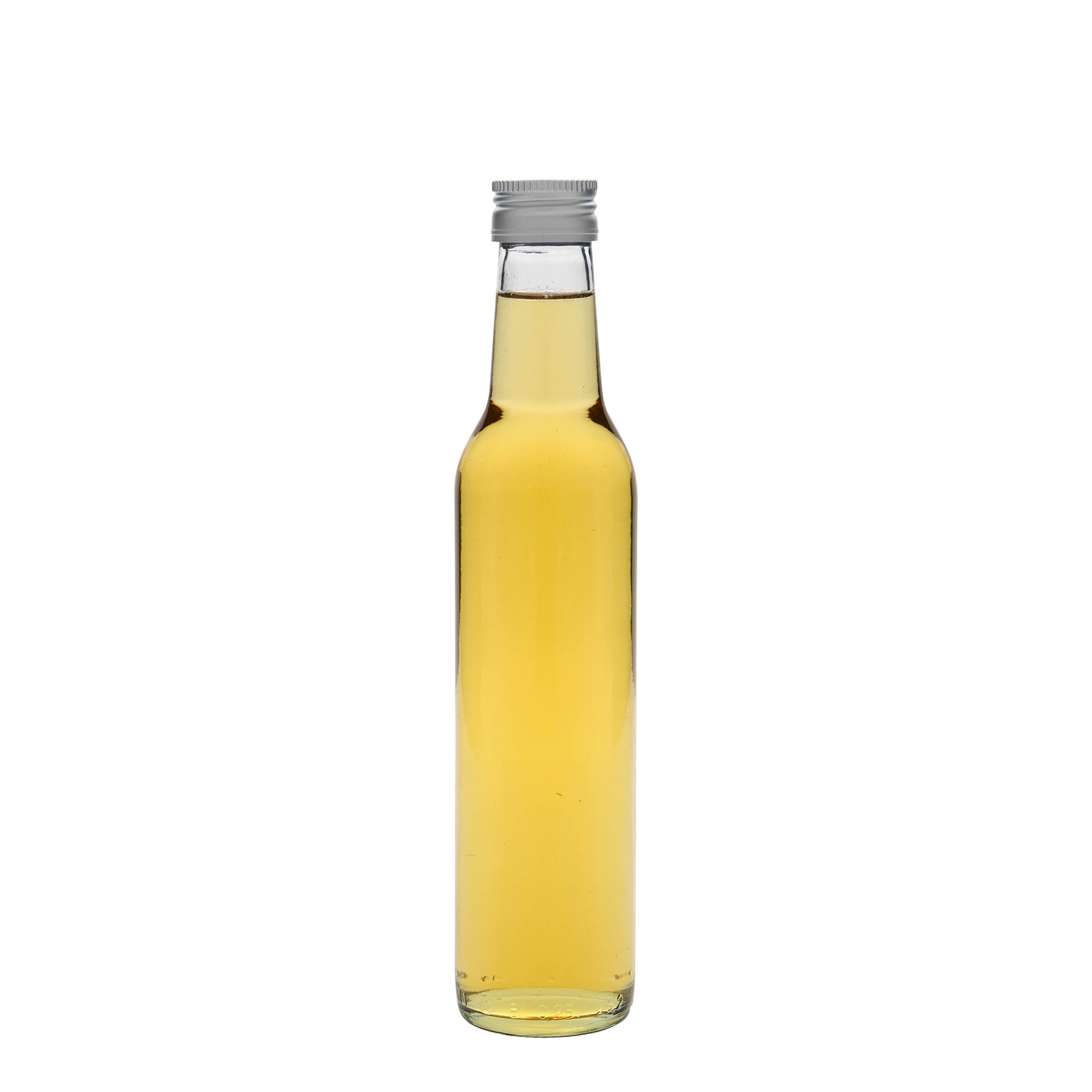 Bottiglia di vetro da 250 ml 'Cilindrica', bocca: PP 28 Bottiglia di vetro da 250 ml 'Cilindrica', bocca: PP 28