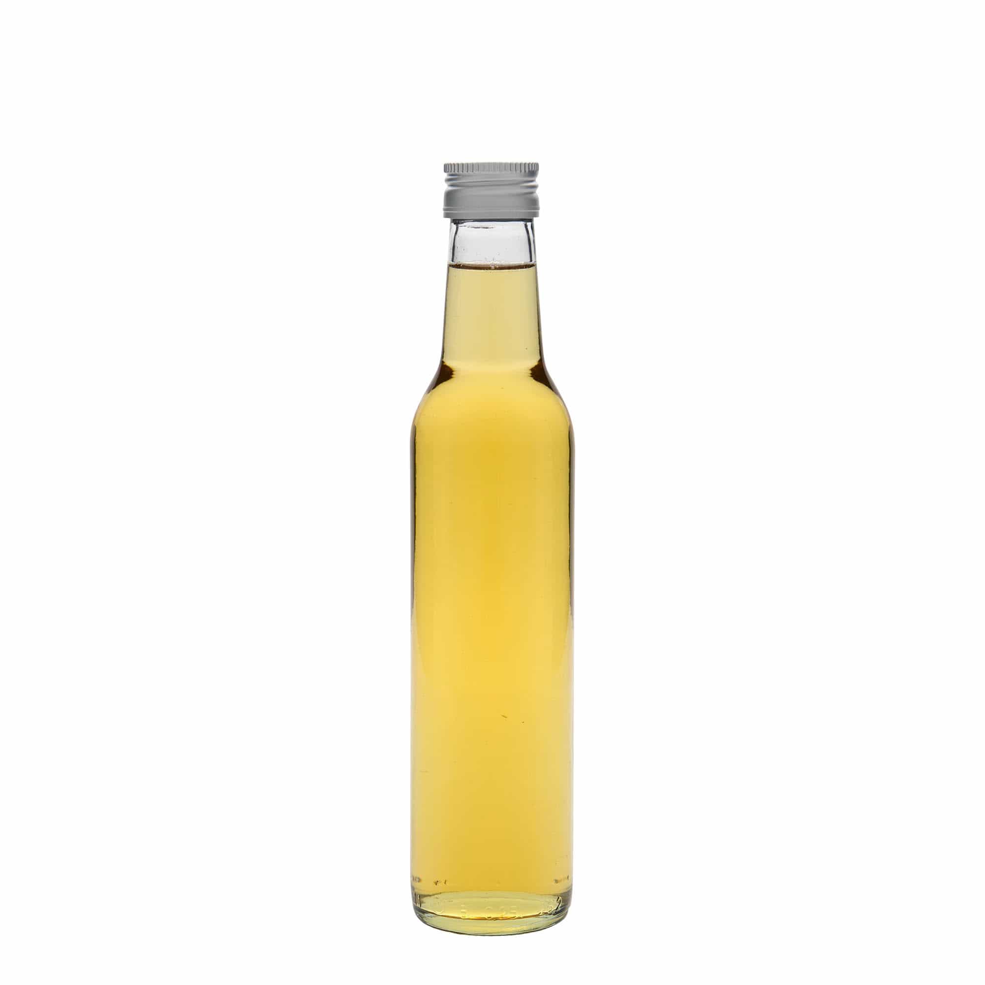 Bottiglia di vetro da 250 ml 'Cilindrica', bocca: PP 28