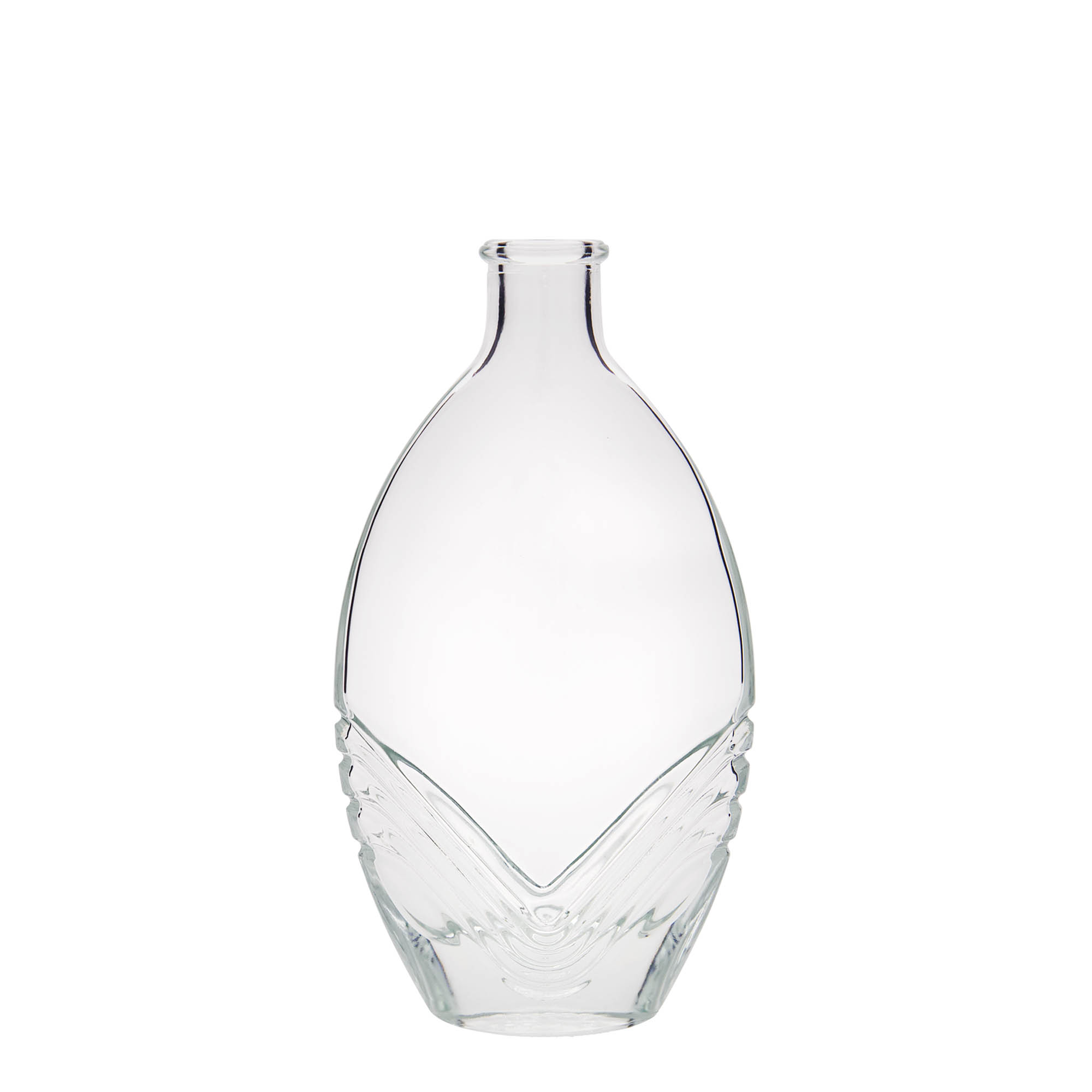 Bottiglia di vetro da 200 ml 'Florence', ovale, bocca: sughero Bottiglia di vetro da 200 ml 'Florence', ovale, bocca: sughero