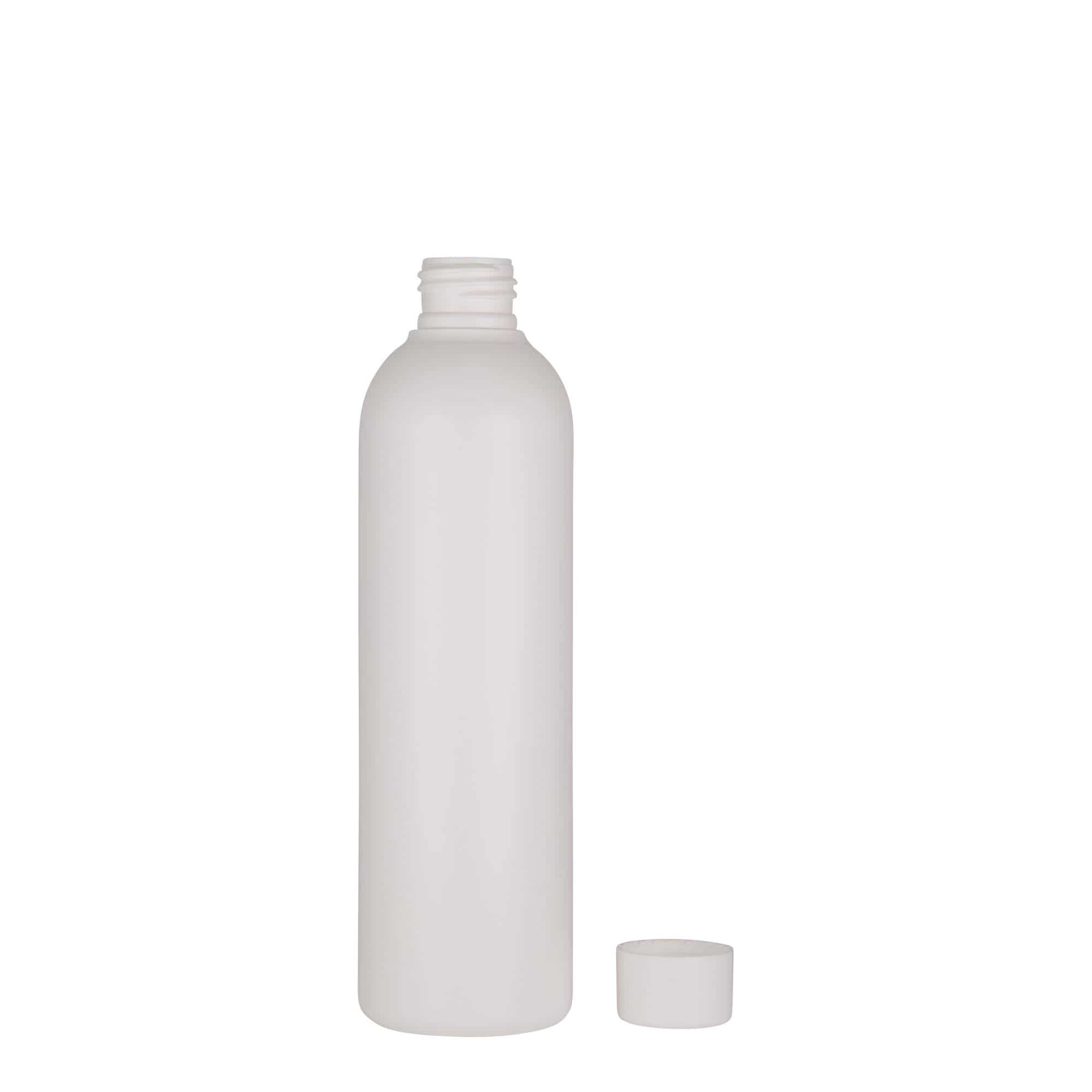 250 ml Flacone in plastica 'Tuffy', HDPE, bianco, imboccatura: GPI 24/410
