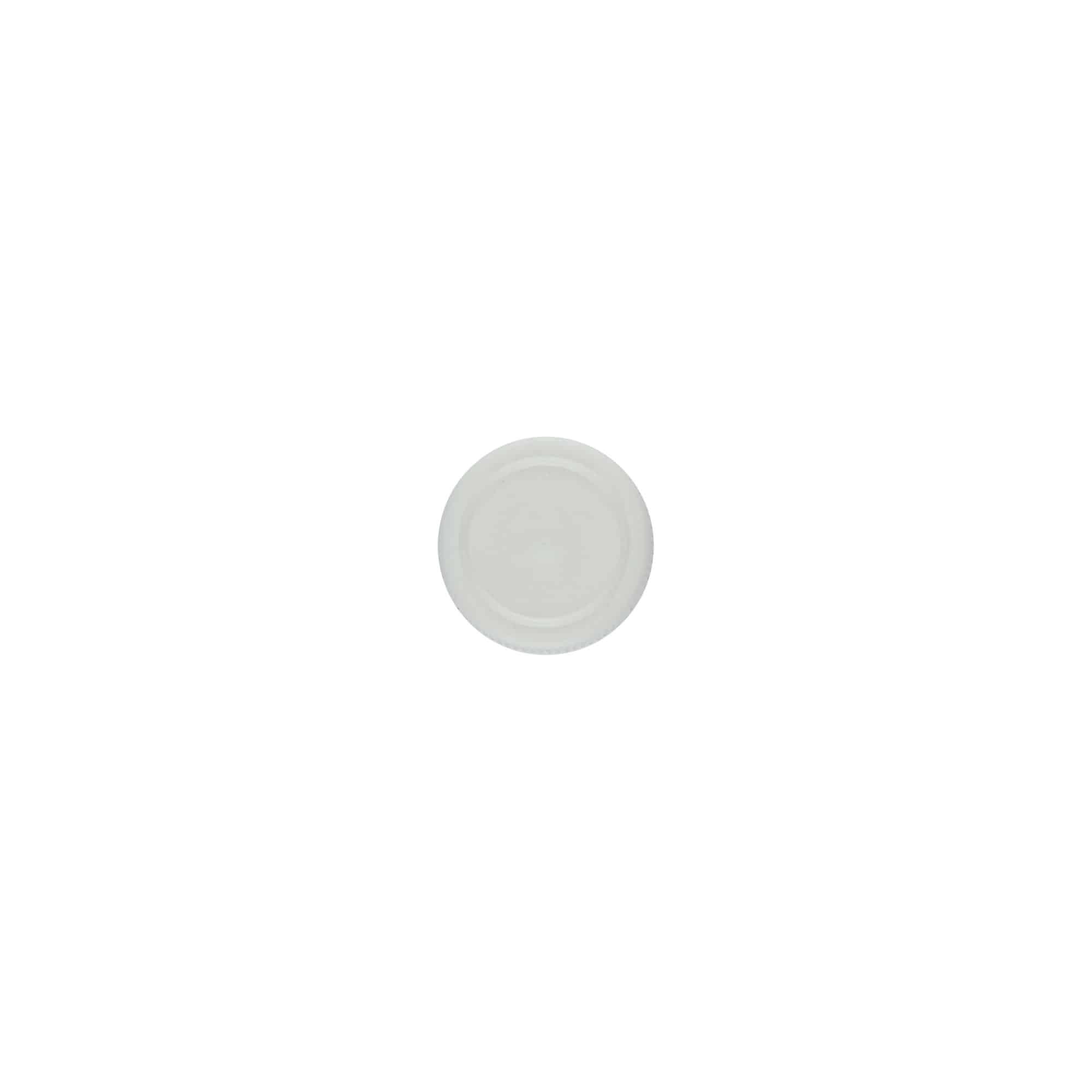 Chiusura a vite per tubetti in PET, plastica, bianca