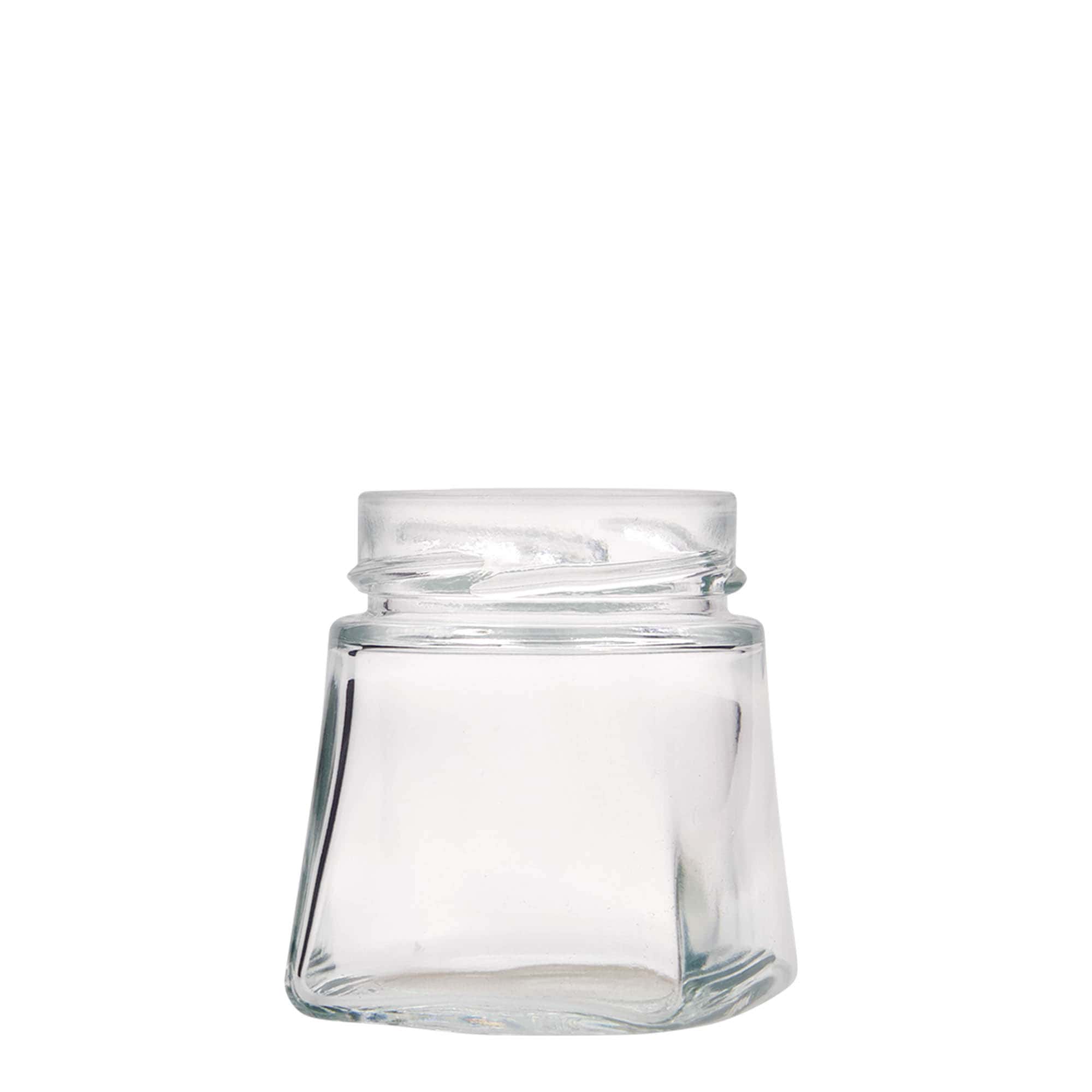 212 ml barattolo quadrato 'Luxor', bocca: Deept-Twist-Off (DTO 63)