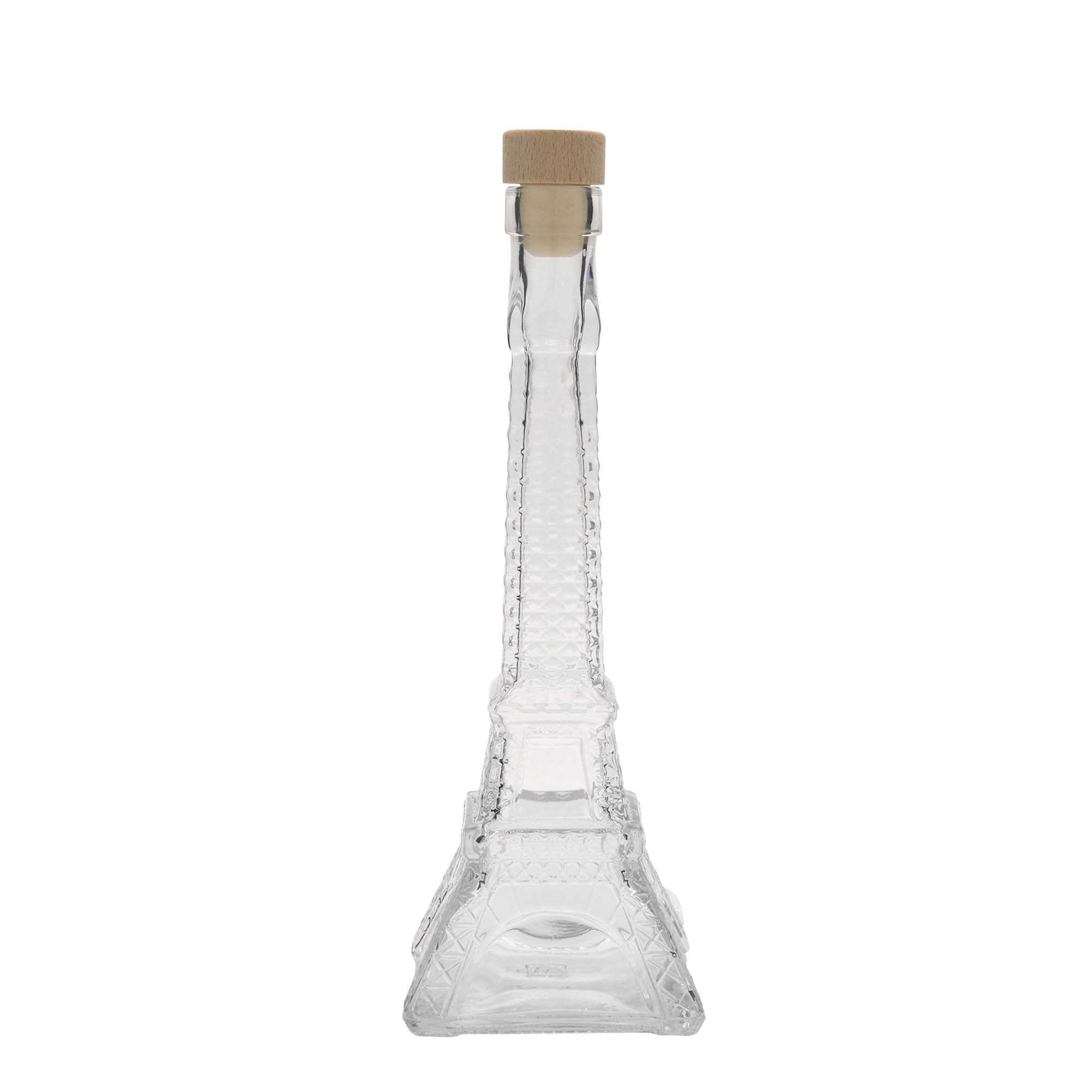 Bottiglia di vetro da 200 ml 'Torre Eiffel', bocca: sughero