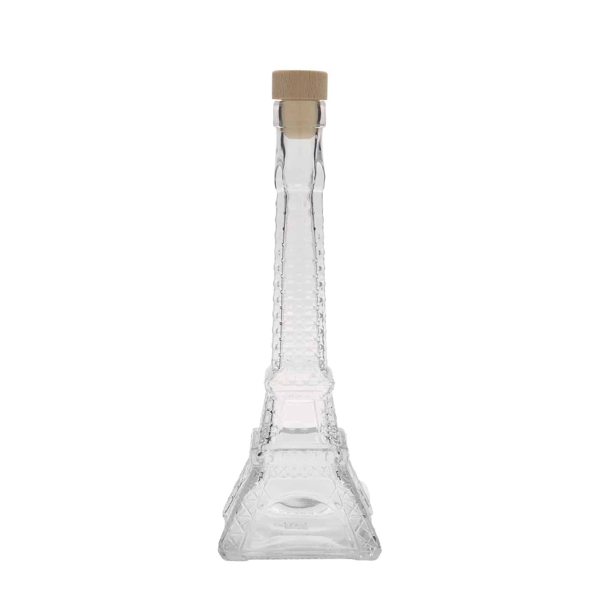 Bottiglia di vetro da 200 ml 'Torre Eiffel', bocca: sughero